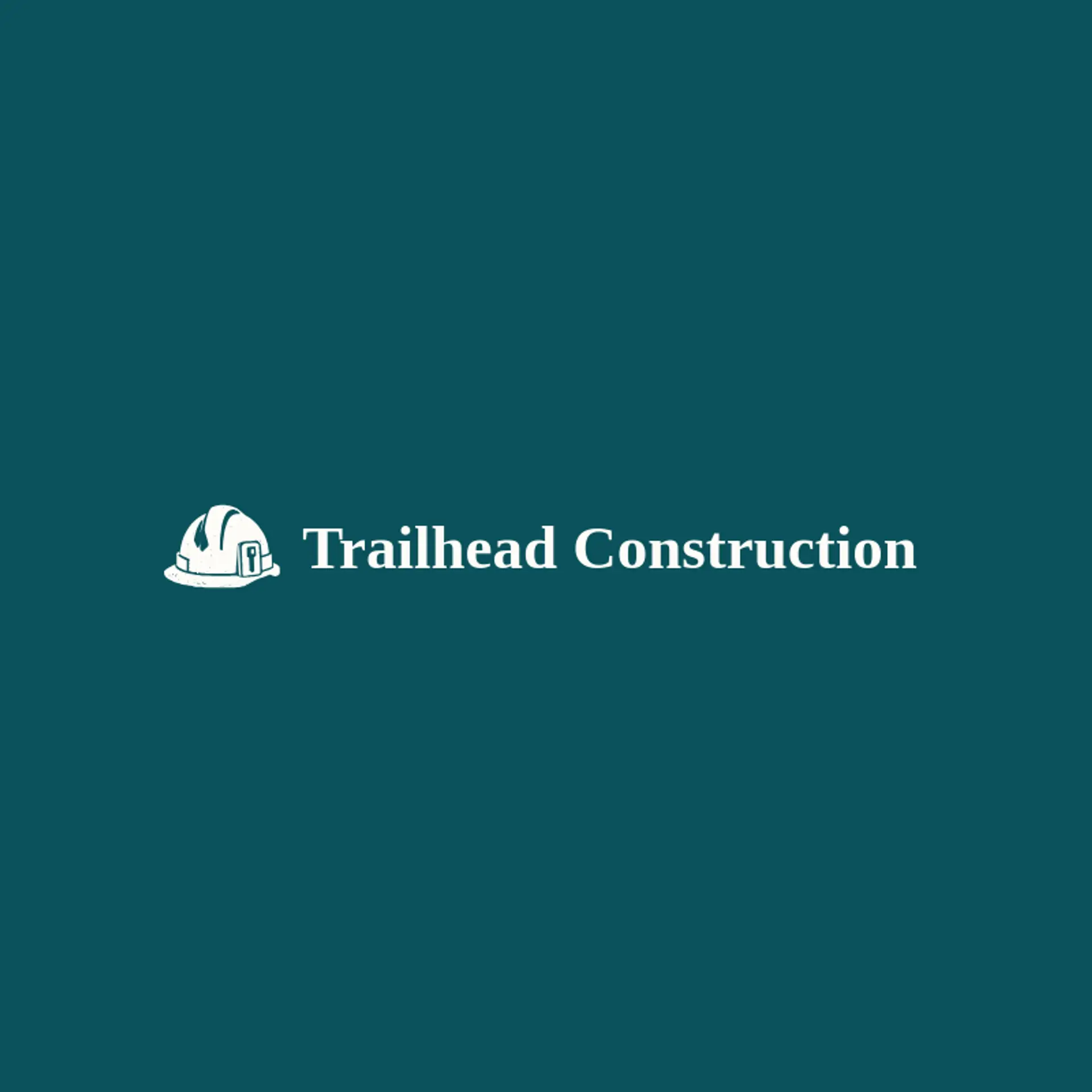 Trailhead Construction logo for hard hat