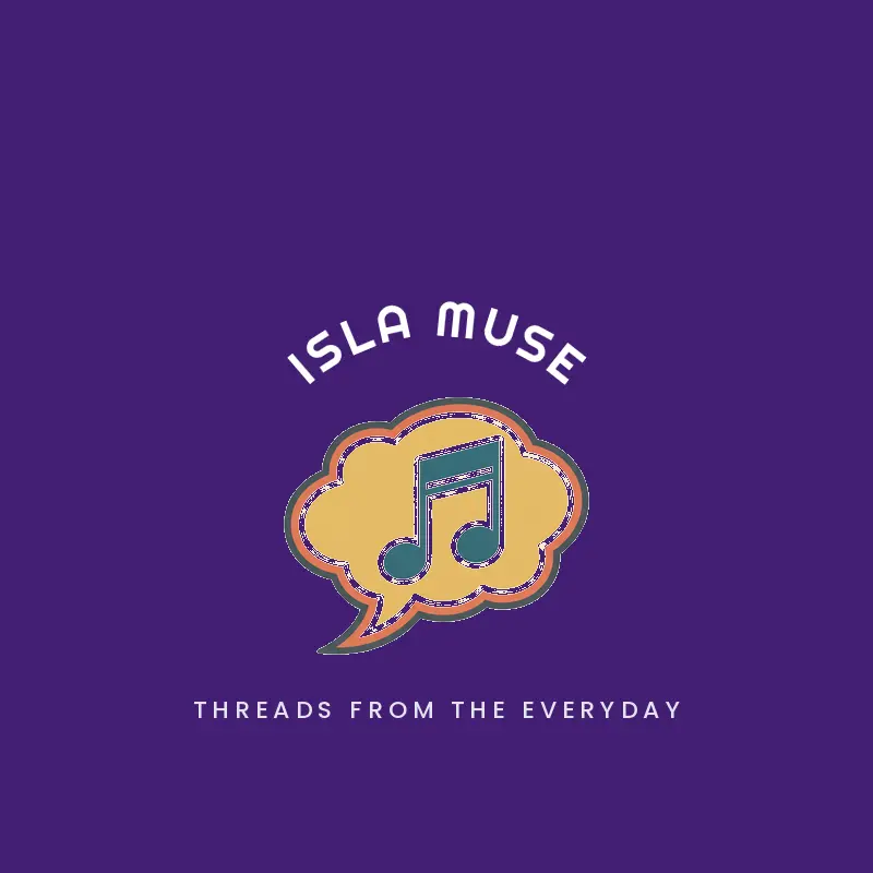 A music note in a speech bubble, a culture blog logo in a retro style