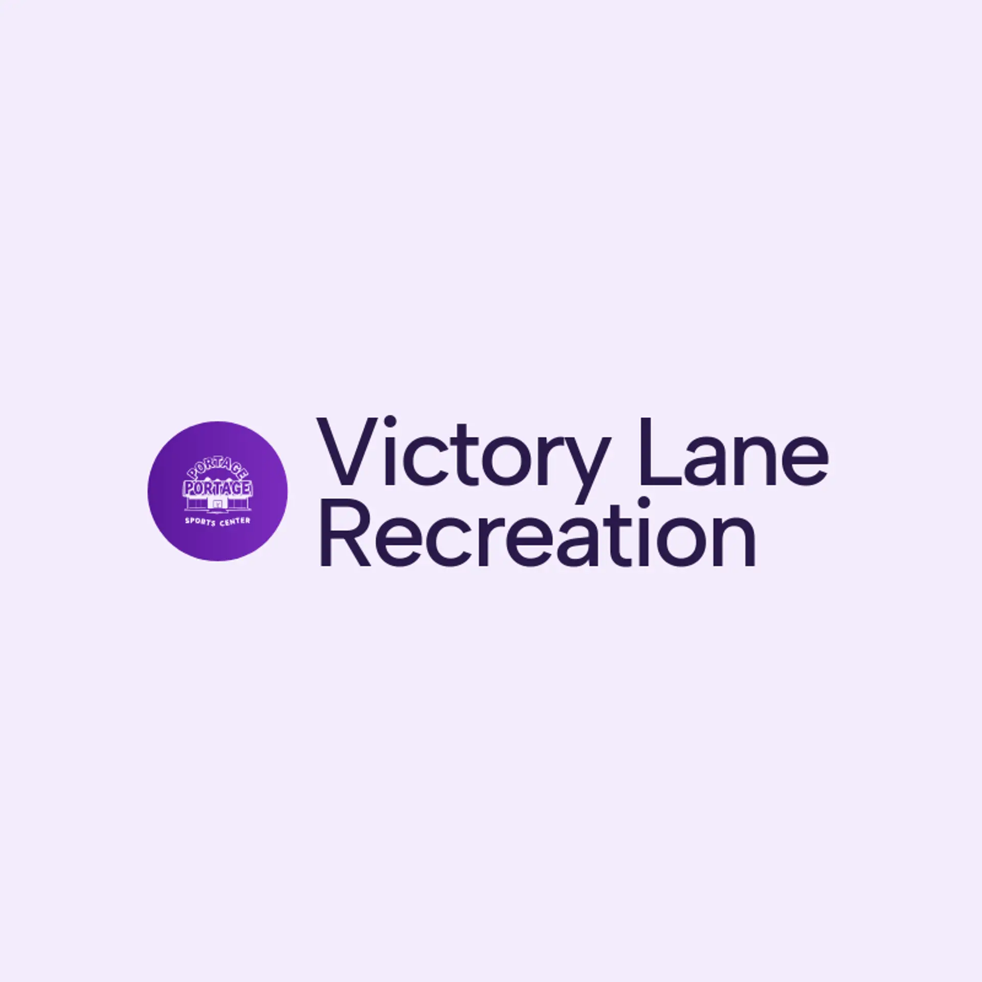 Victory Lane Recreation logo for sports center