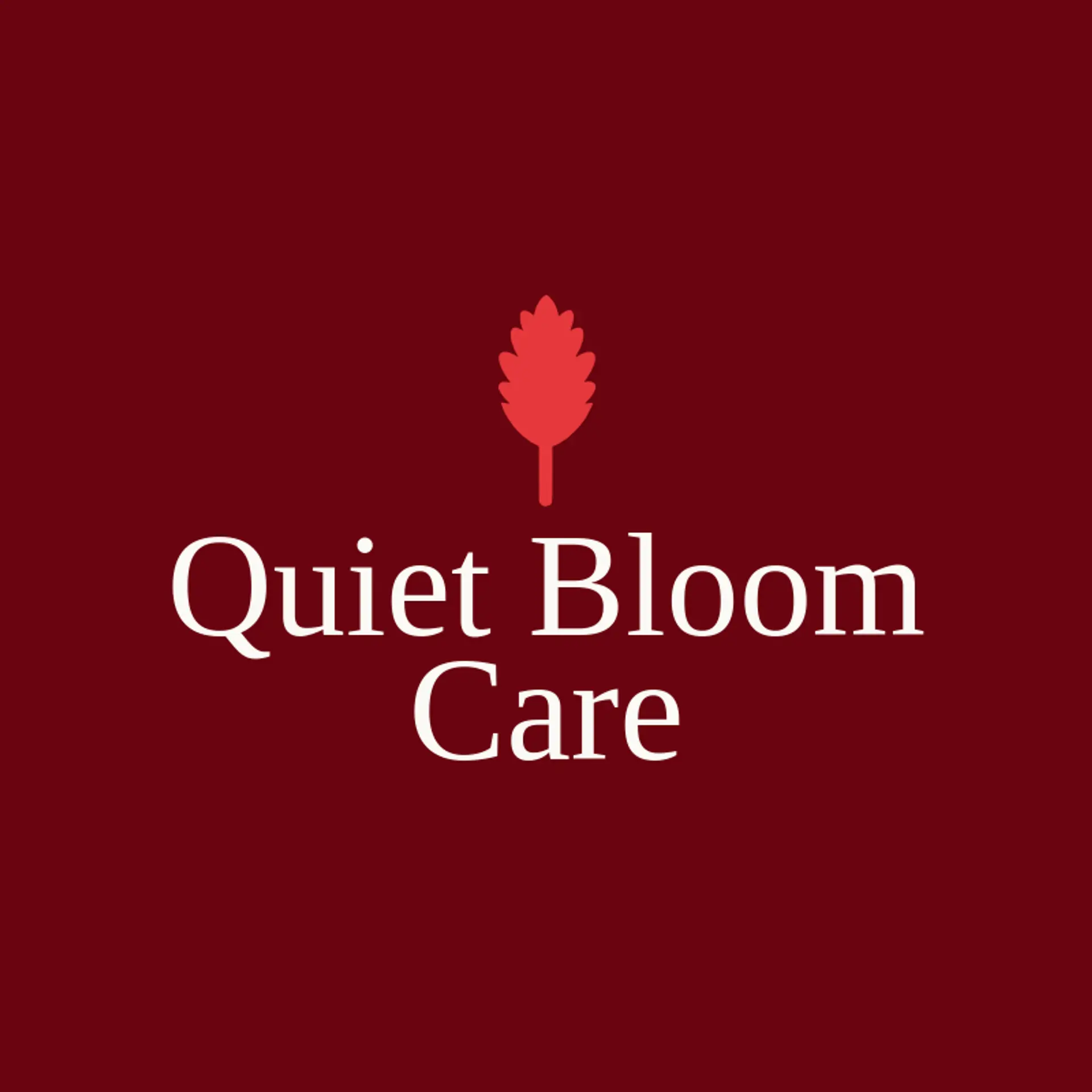 Quiet Bloom Care logo for skincare