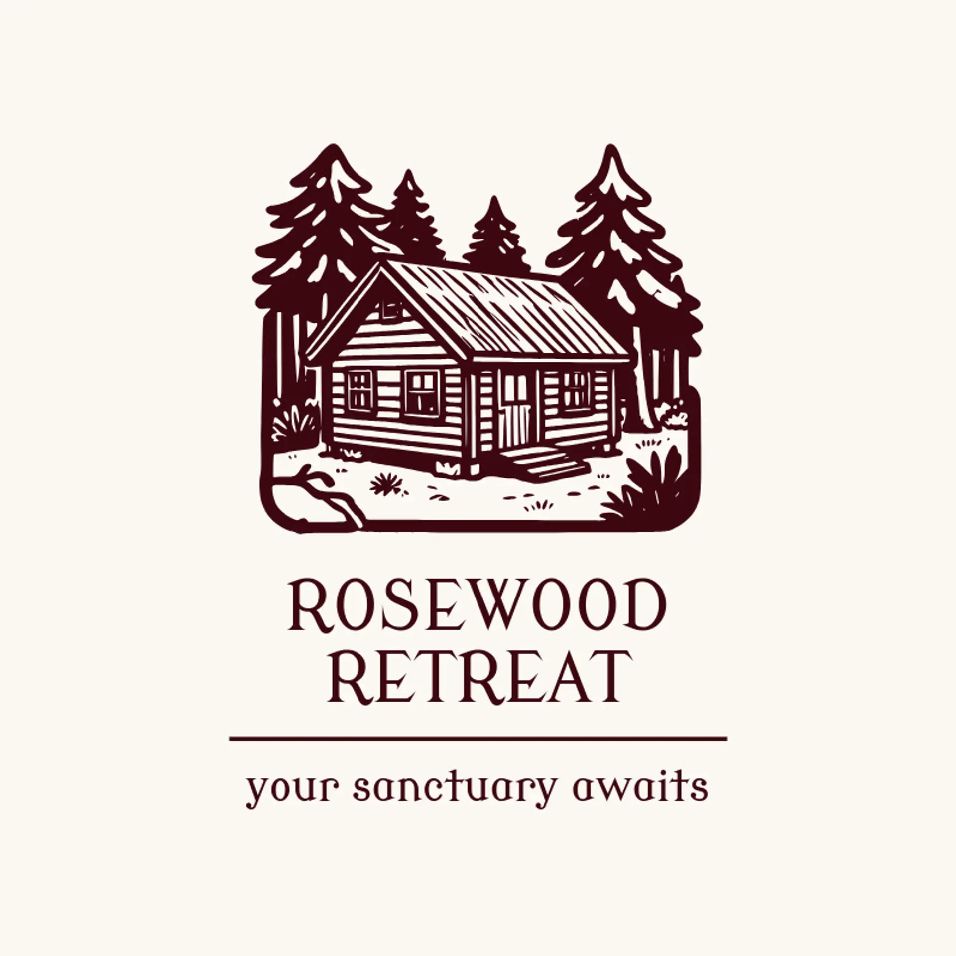 Rosewood Retreat logo for house