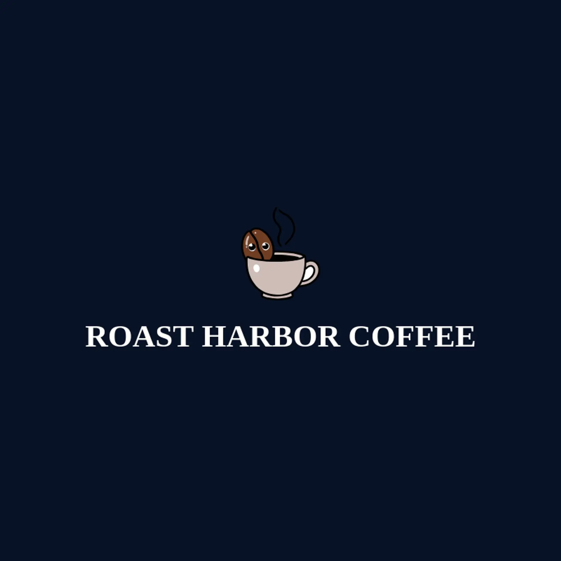 Roast Harbor Coffee logo for coffee cup