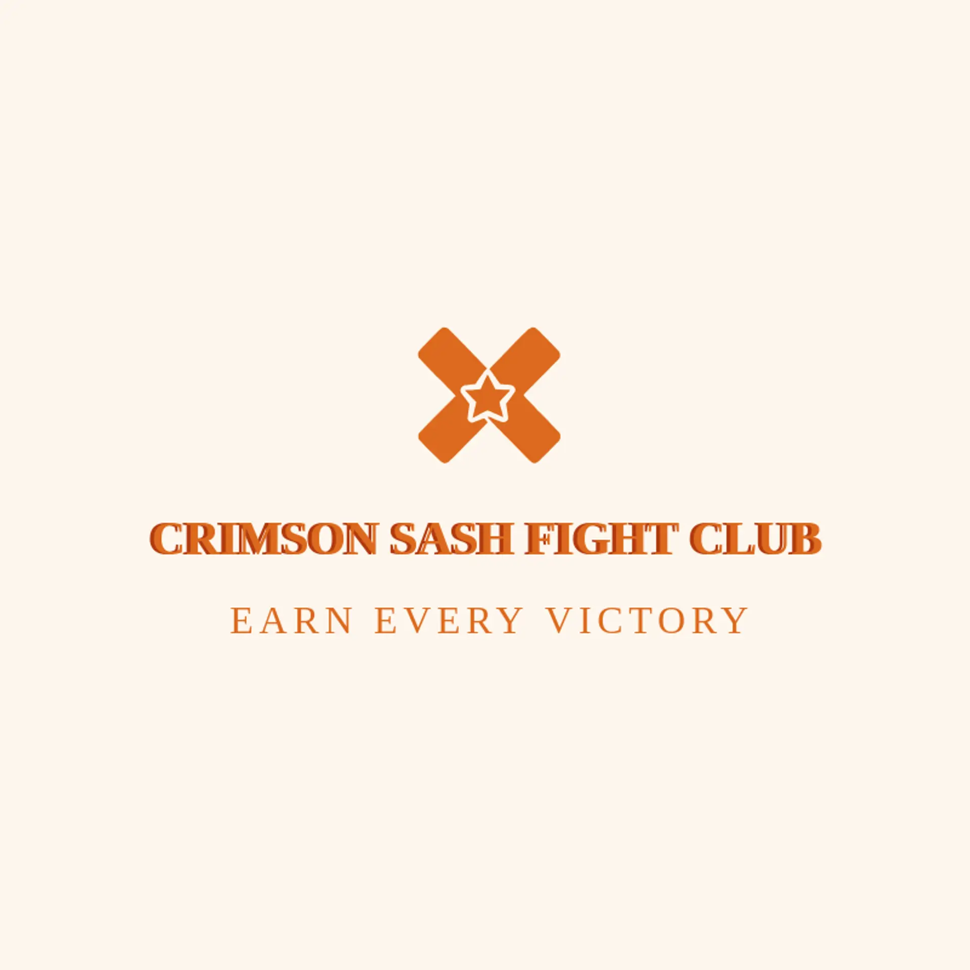 Crimson Sash Fight Club logo for muay thai