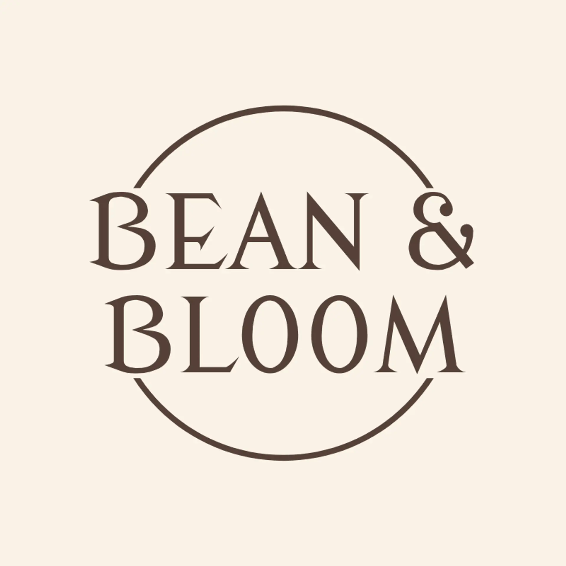 Bean & Bloom logo for unique cafe