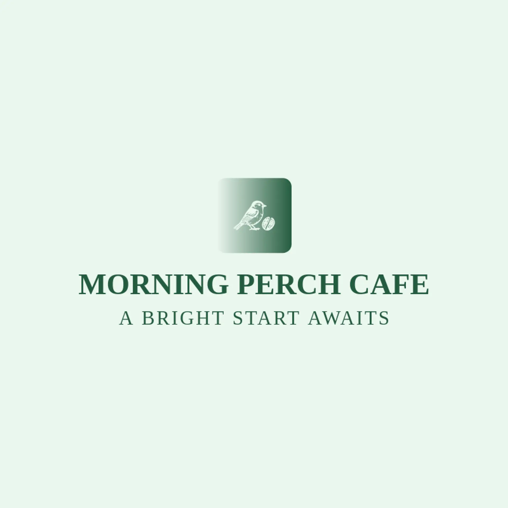 Morning Perch Cafe logo for sparrow