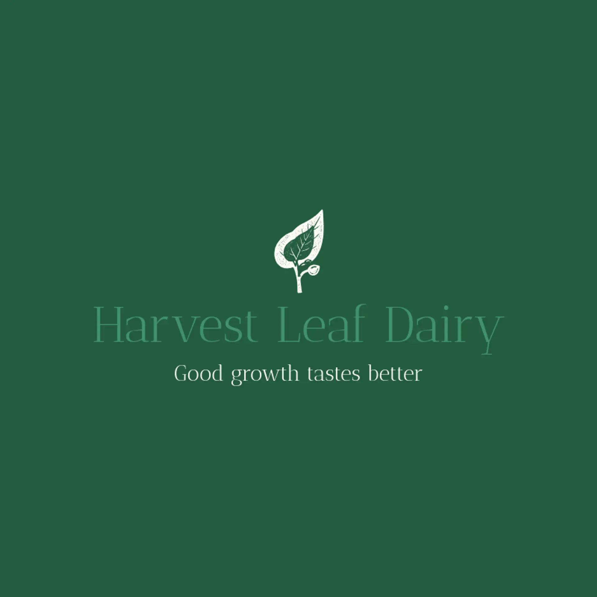 Harvest Leaf Dairy logo for milk