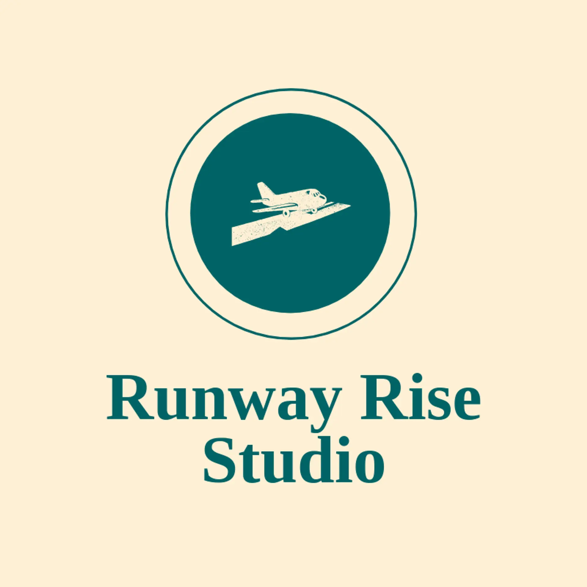 Runway Rise Studio logo for plane