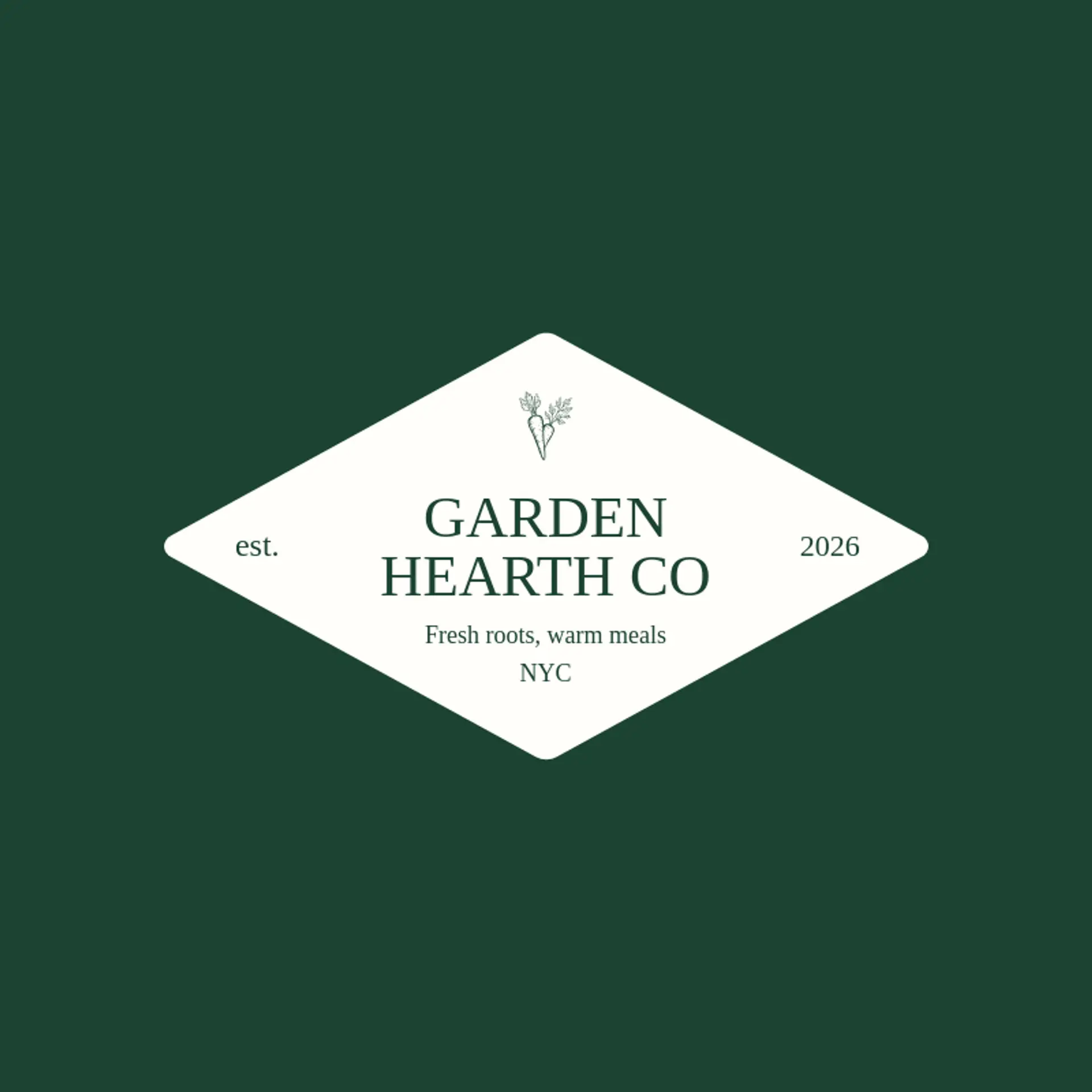 Garden Hearth Co logo for carrot