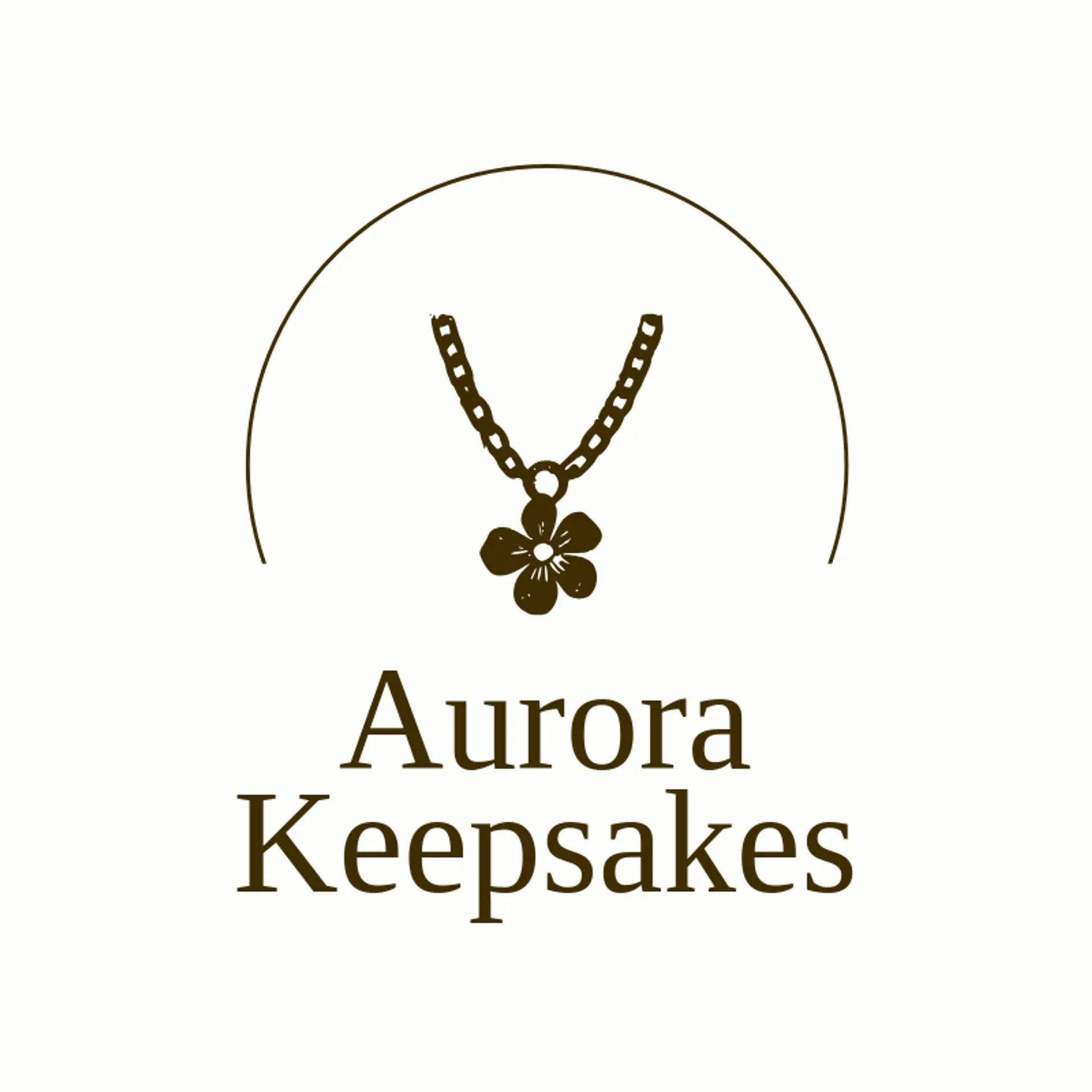 Aurora Keepsakes logo for necklace