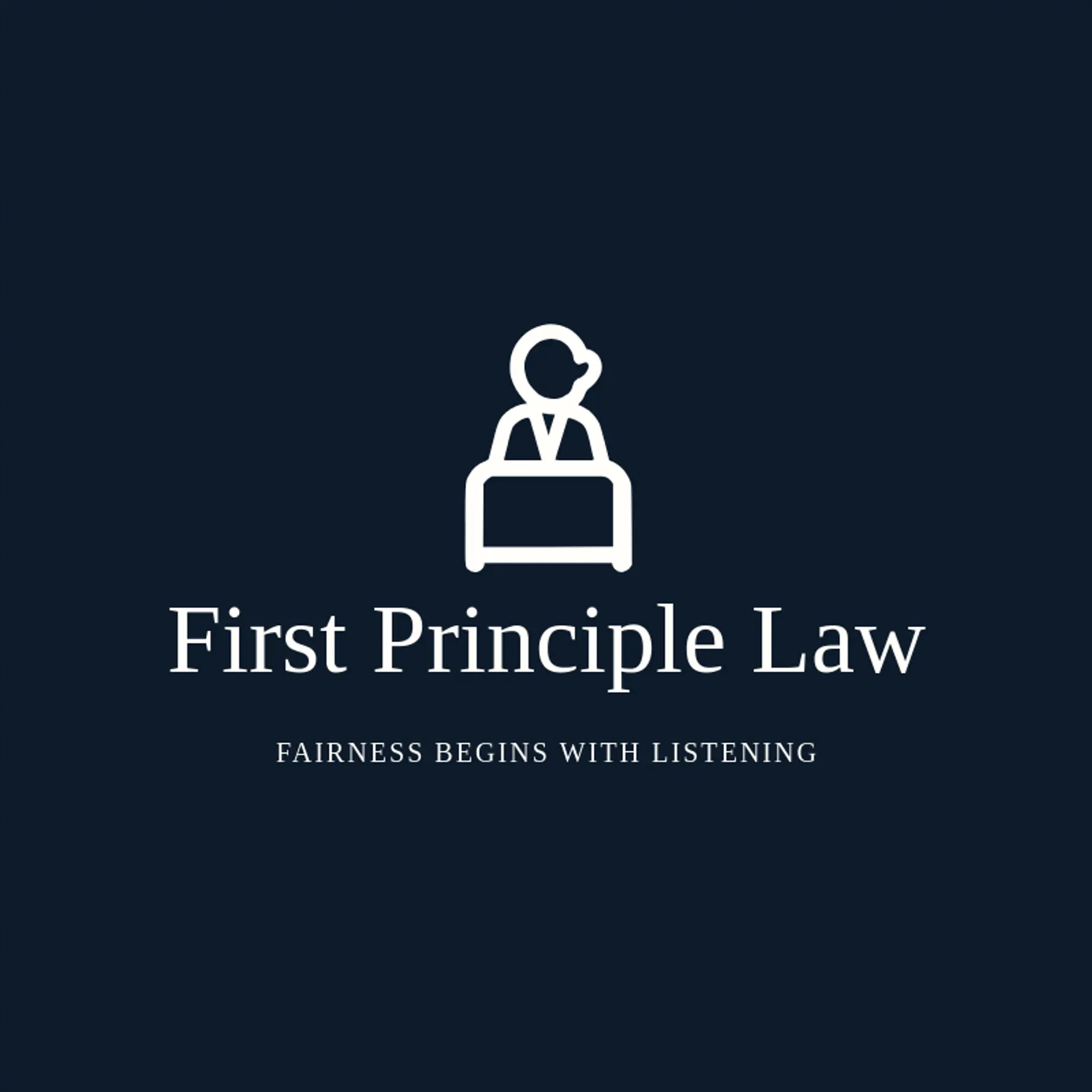 First Principle Law logo for judge
