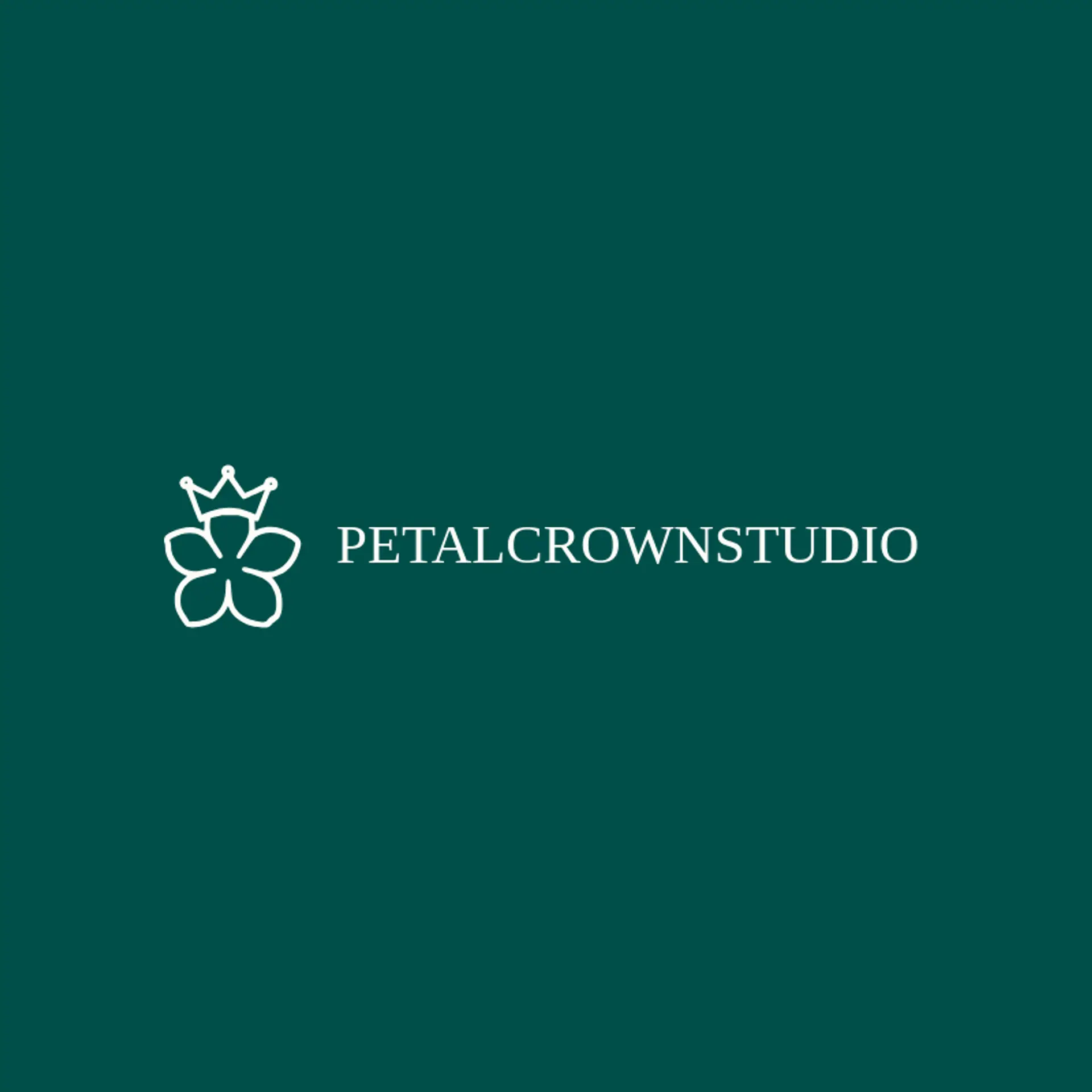 Petal Crown Studio logo for cherry blossom