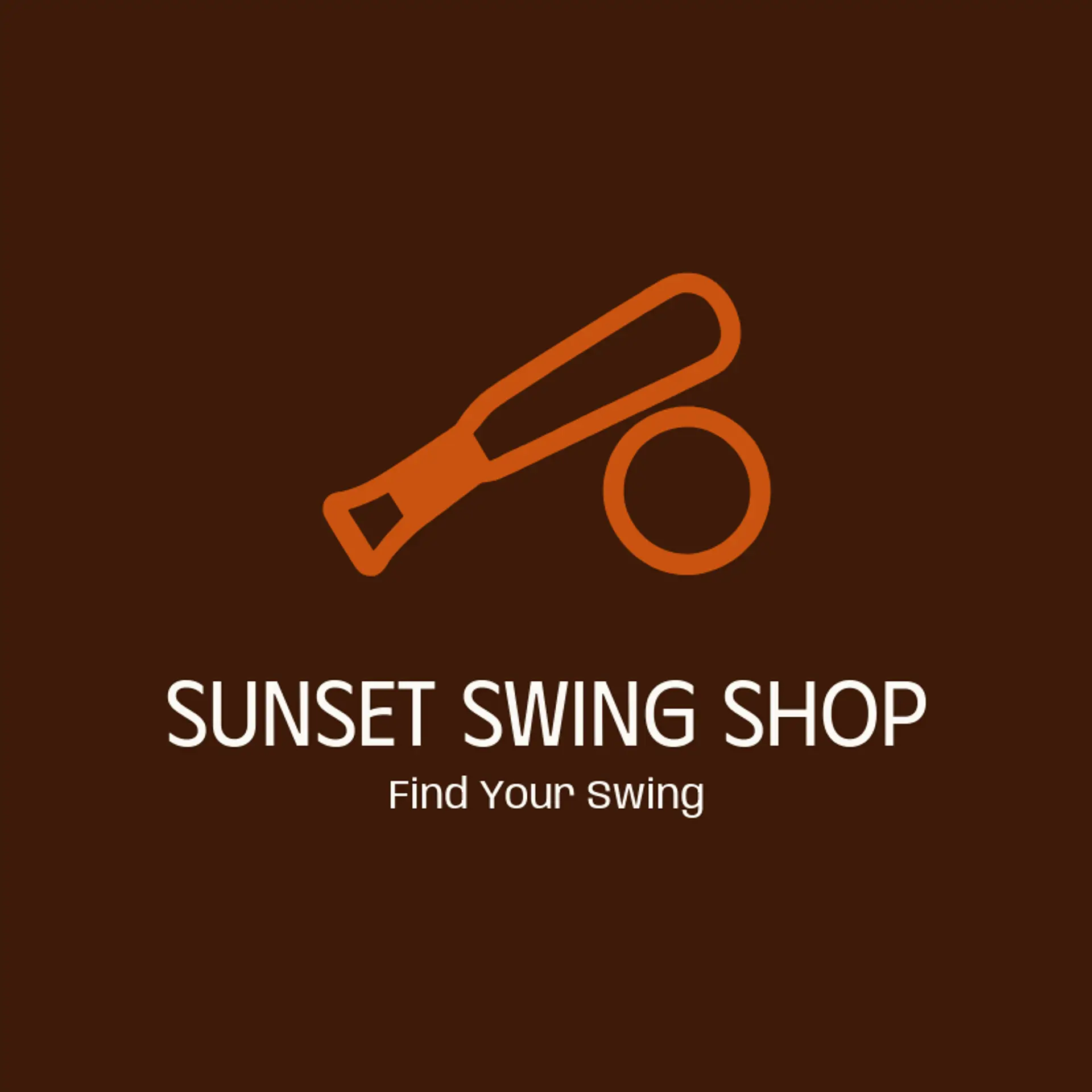 Sunset Swing Shop logo for baseball