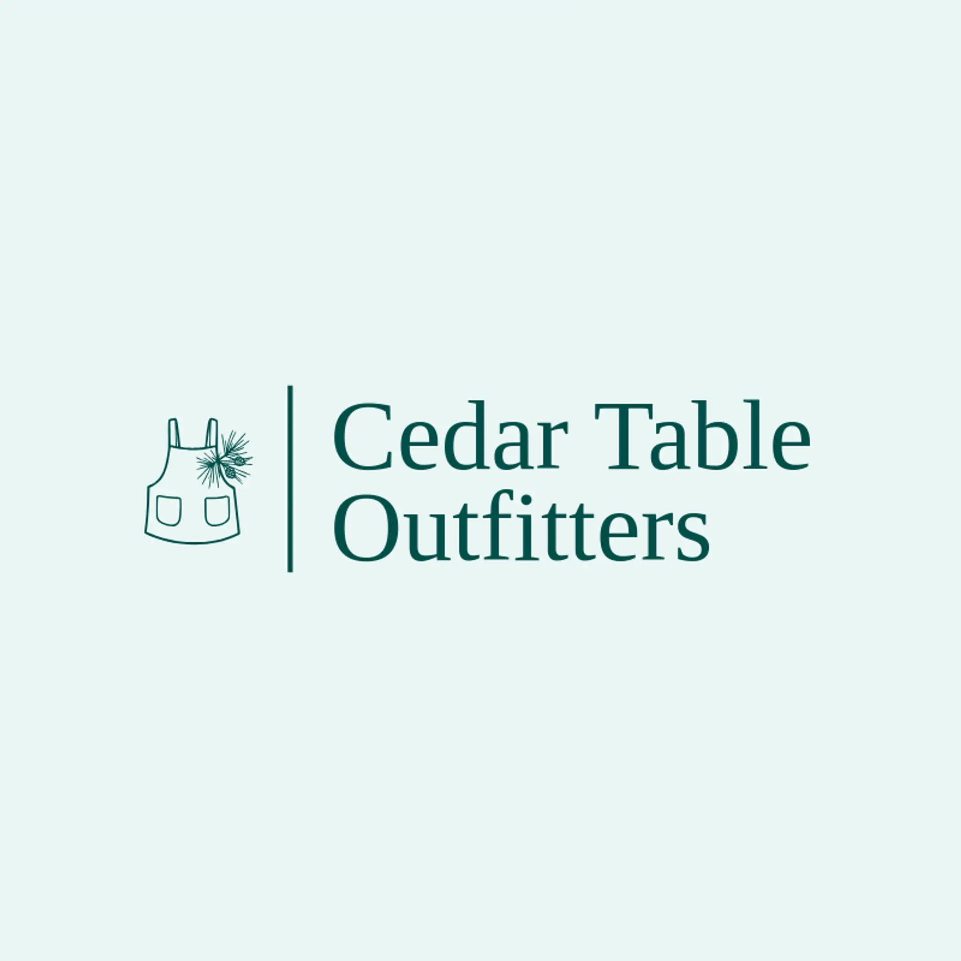 Cedar Table Outfitters logo for apron