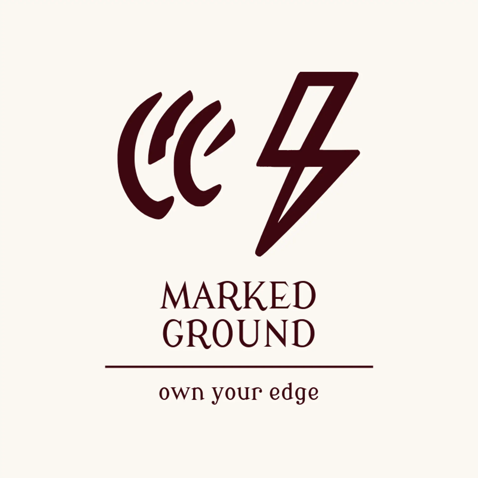 Marked Ground logo for danger