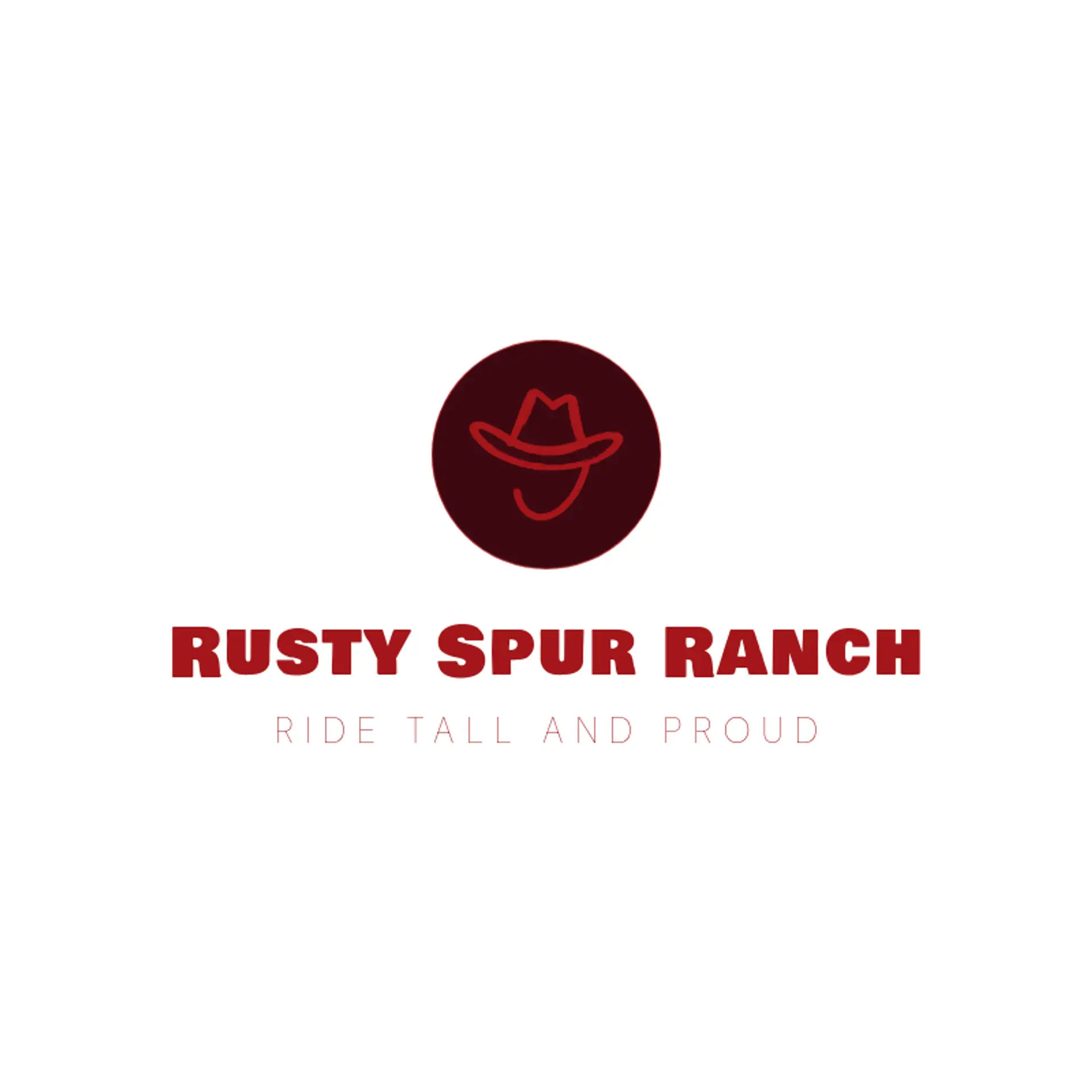 Rusty Spur Ranch logo for cowboy hat