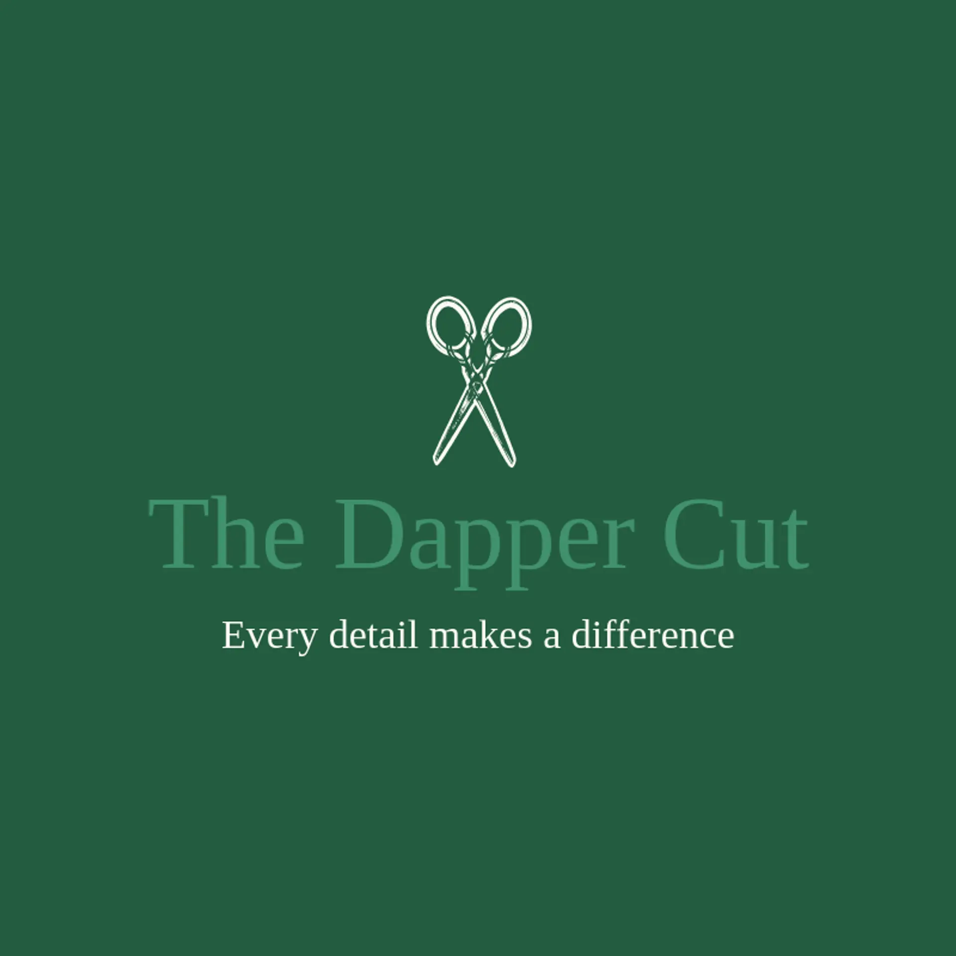 The Dapper Cut logo for barbershop