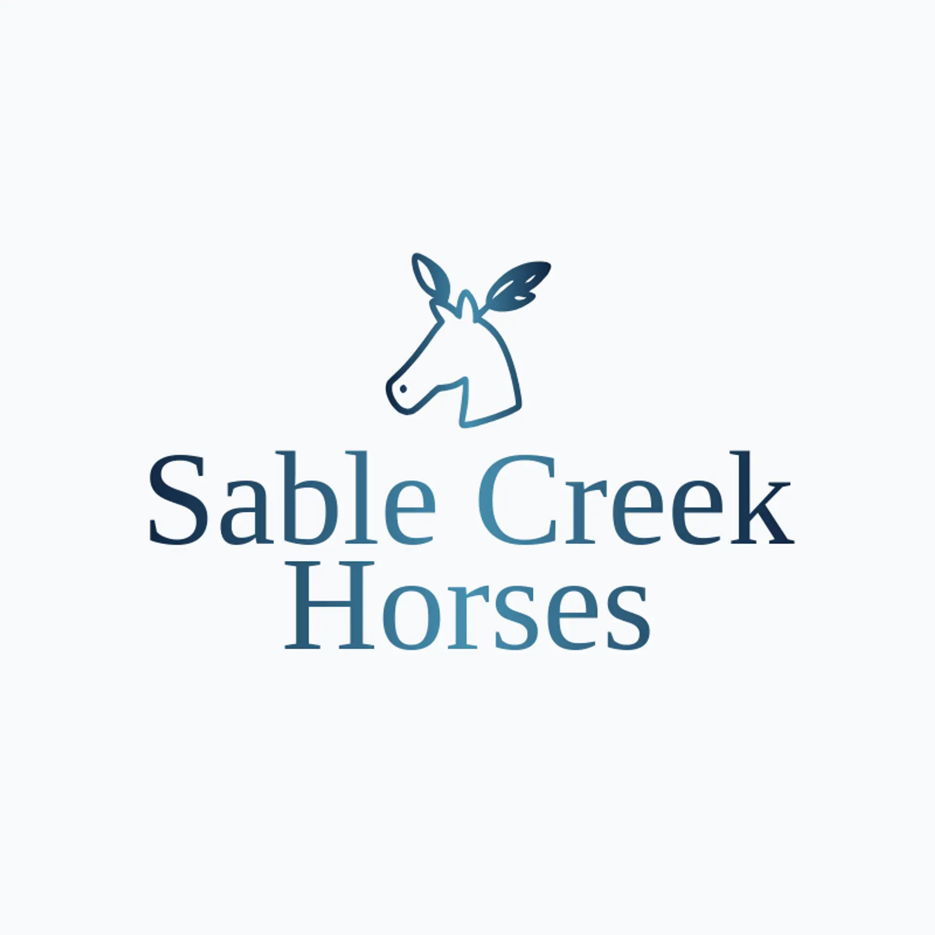 Sable Creek Horses logo for horse head