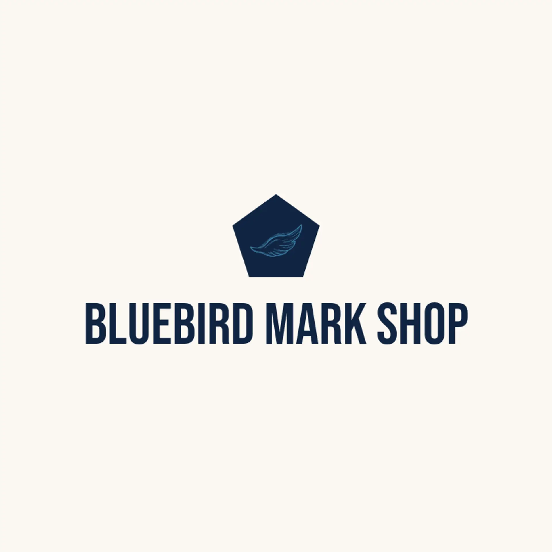 Bluebird Mark Shop logo for stamp