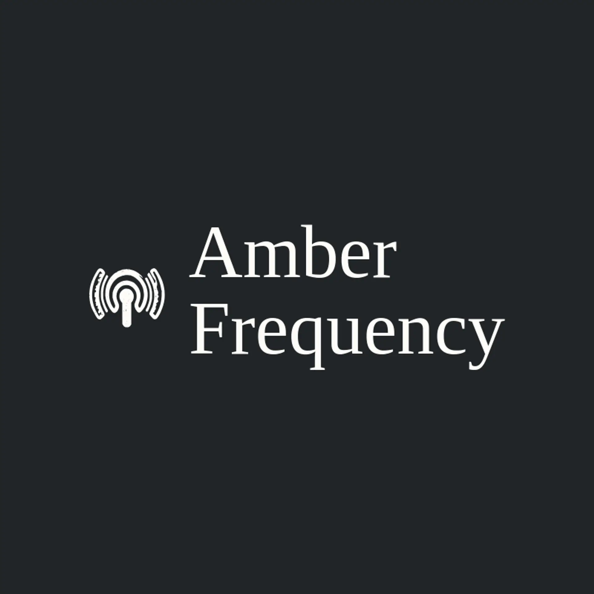 Amber Frequency logo for radio station
