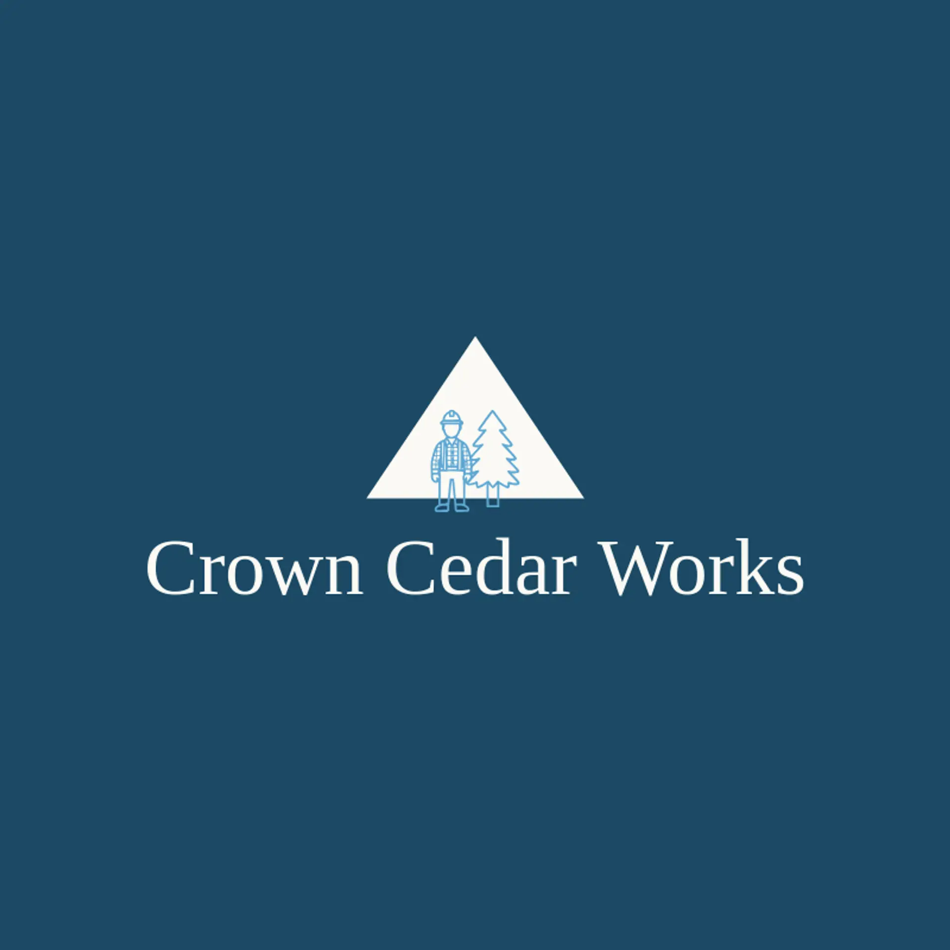 Crown Cedar Works logo for lumberjack