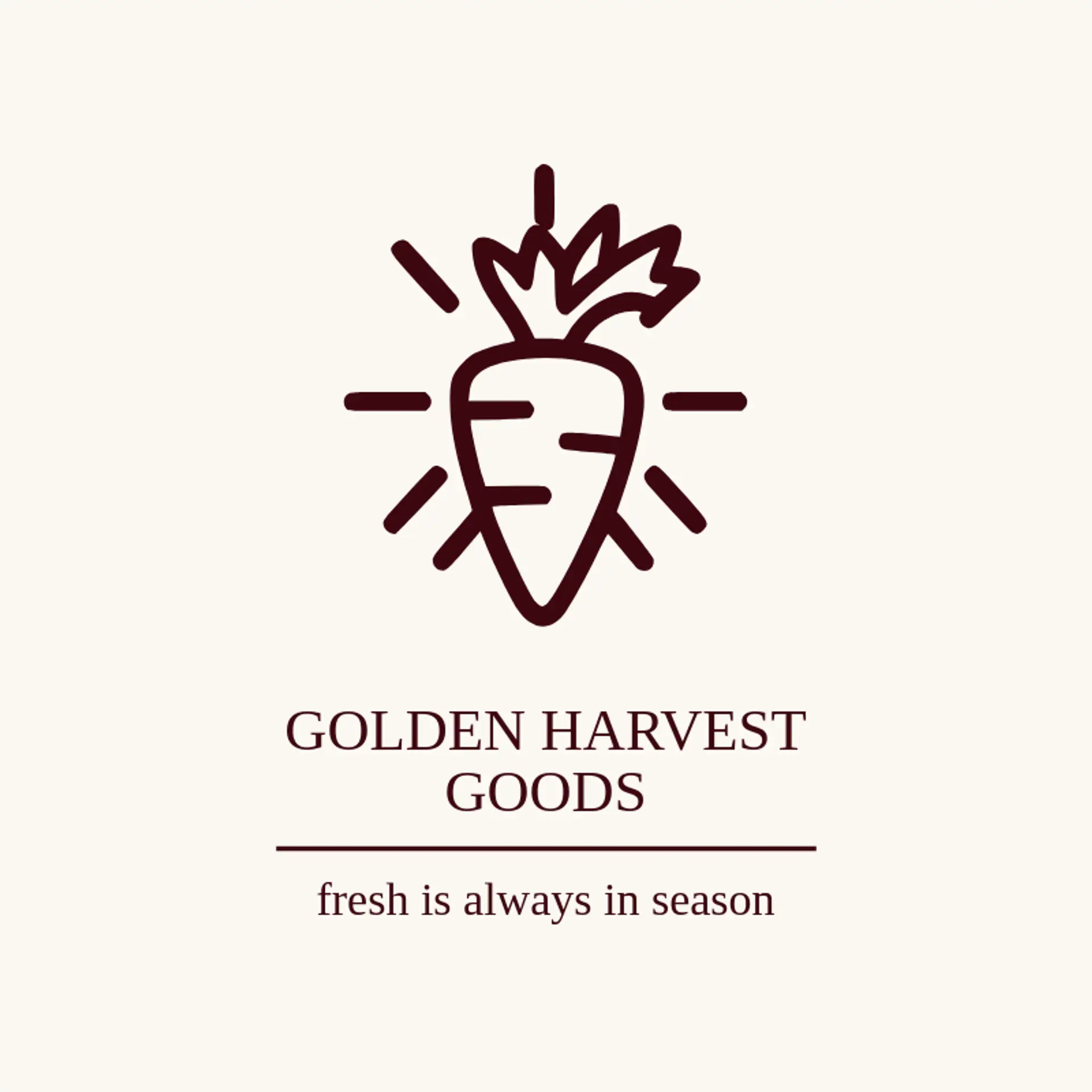 Golden Harvest Goods logo for carrot