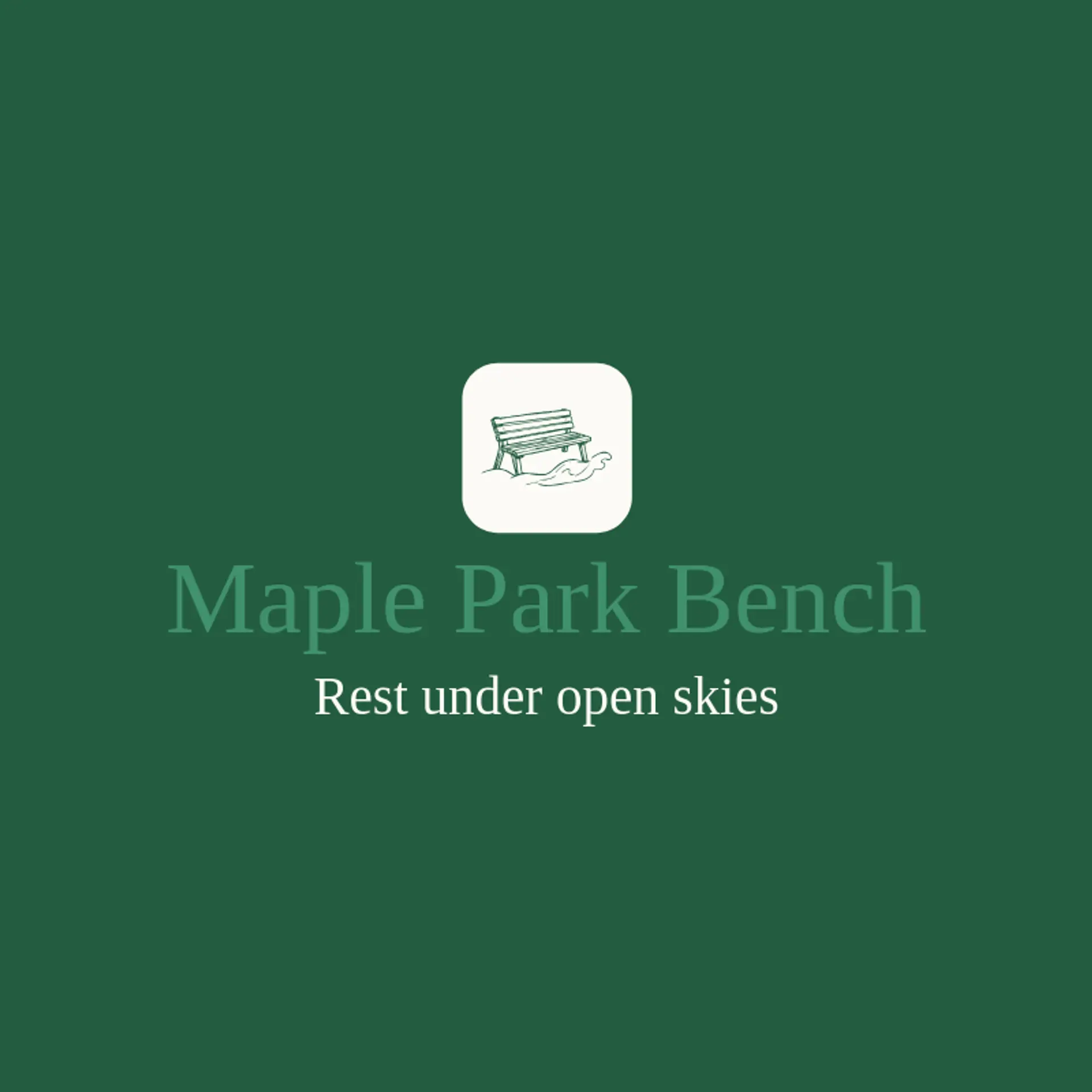 Maple Park Bench logo for park