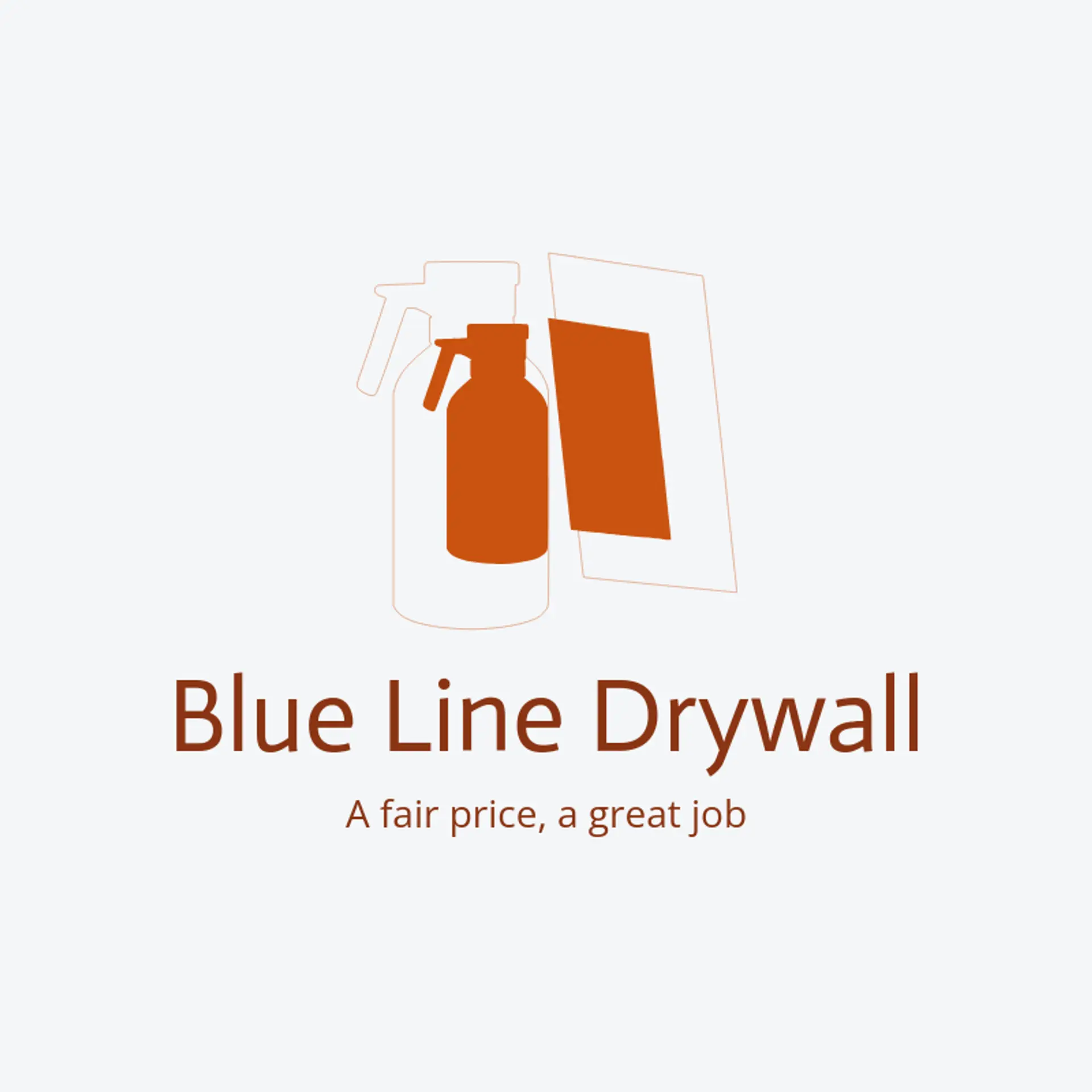 Blue Line Drywall logo for drywall