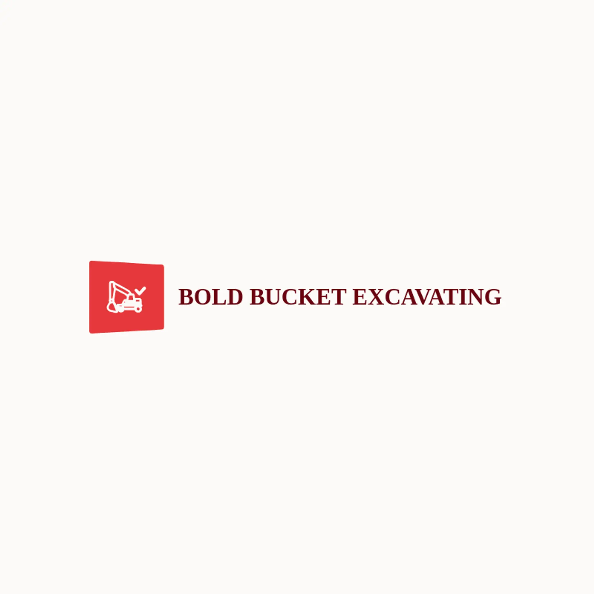 Bold Bucket Excavating logo for excavator
