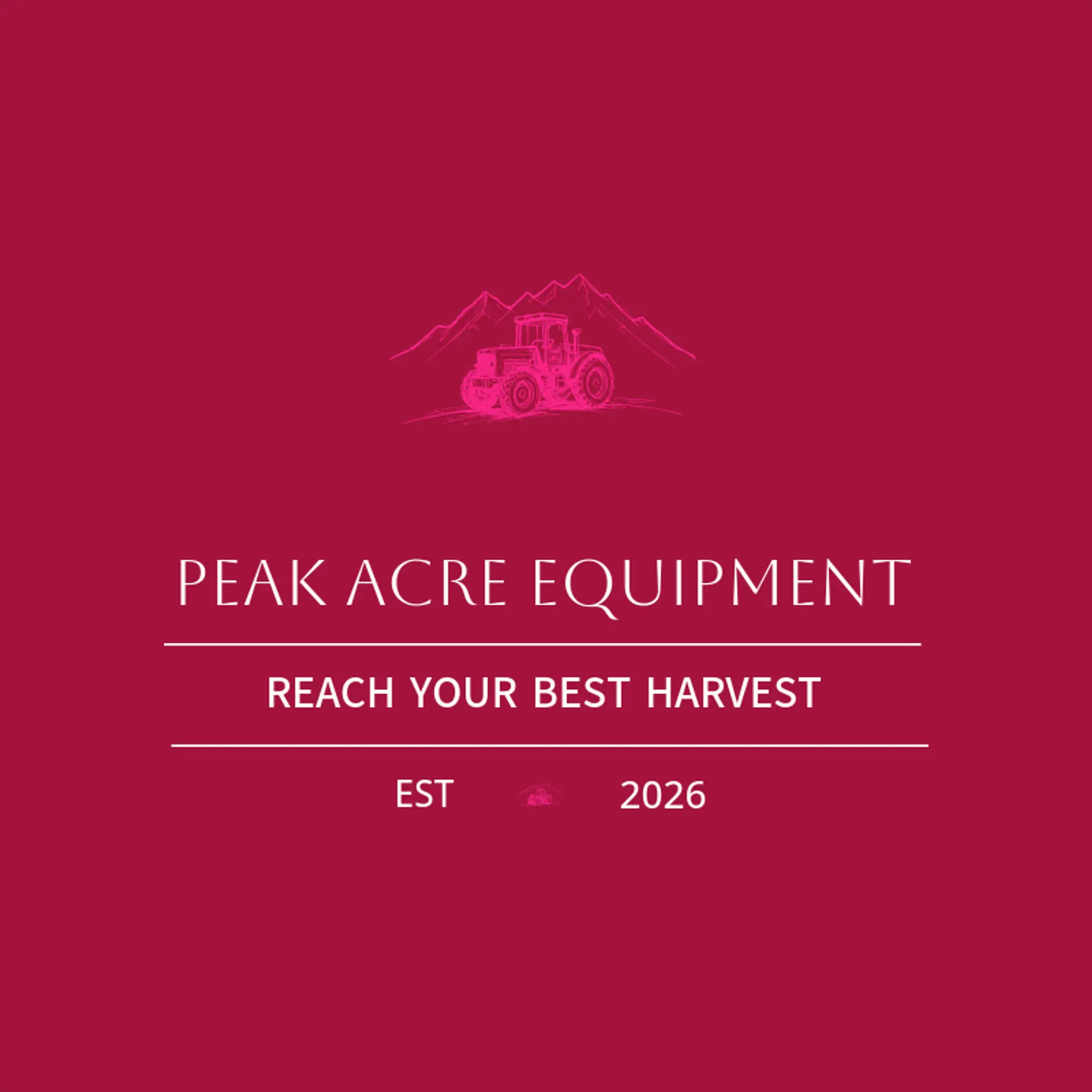 Peak Acre Equipment logo for tractor