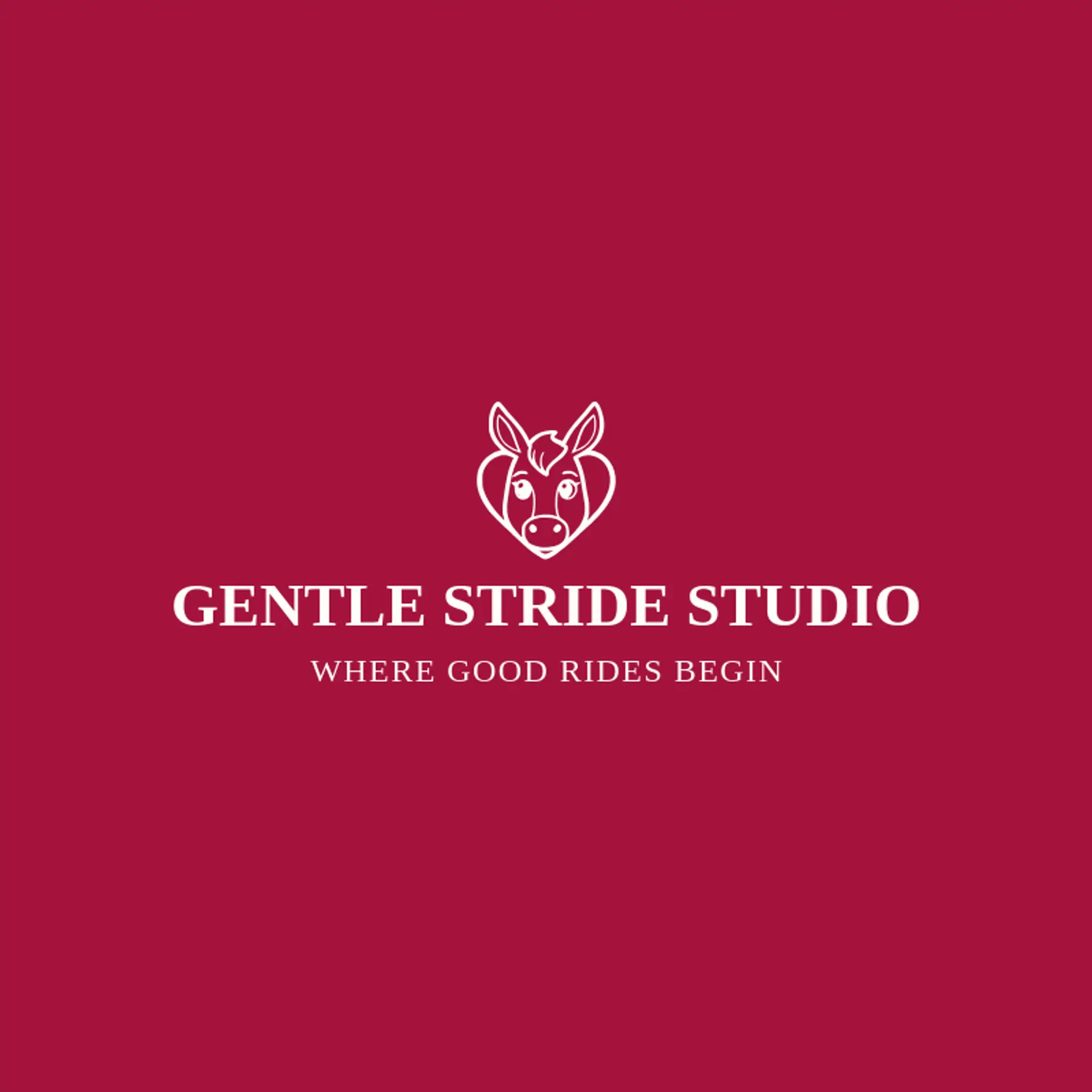 Gentle Stride Studio logo for horse head