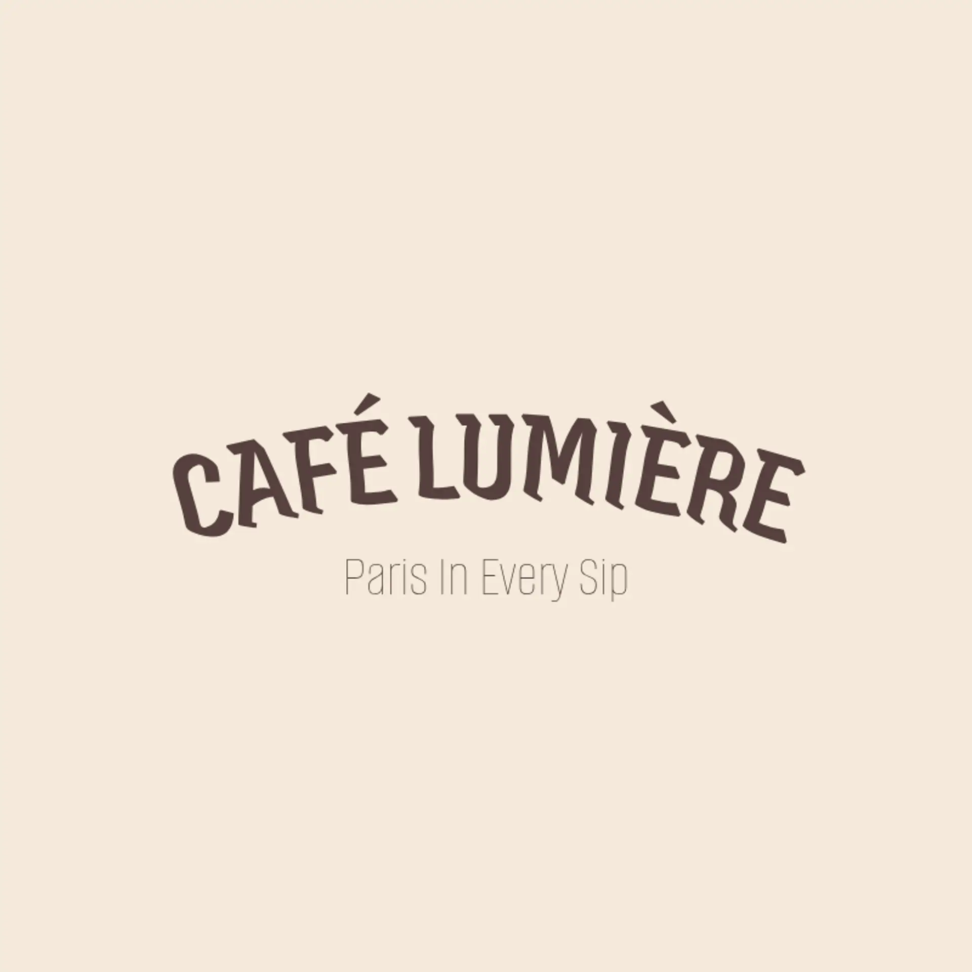 Café Lumière logo for french cafe