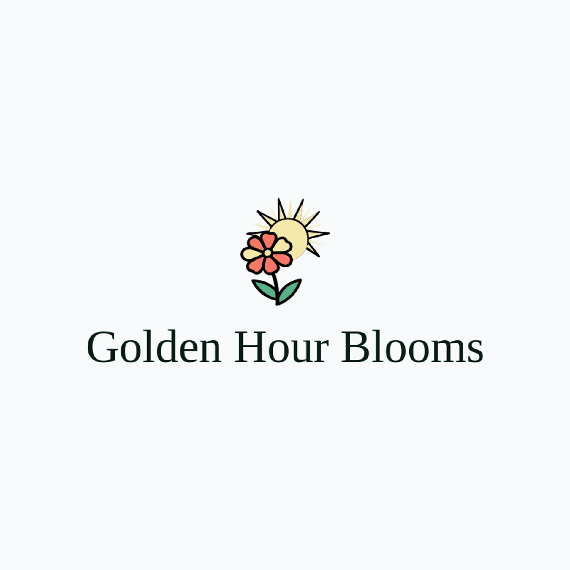 Golden Hour Blooms logo for wildflower