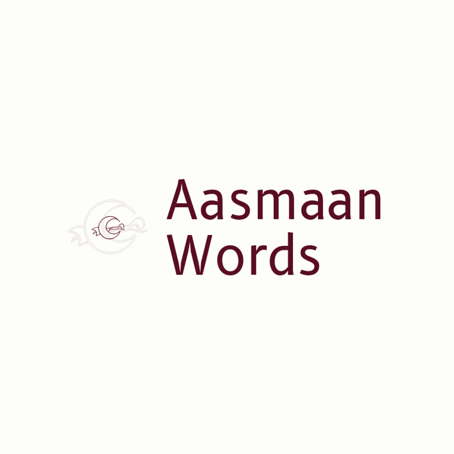 Aasmaan Words logo for urdu