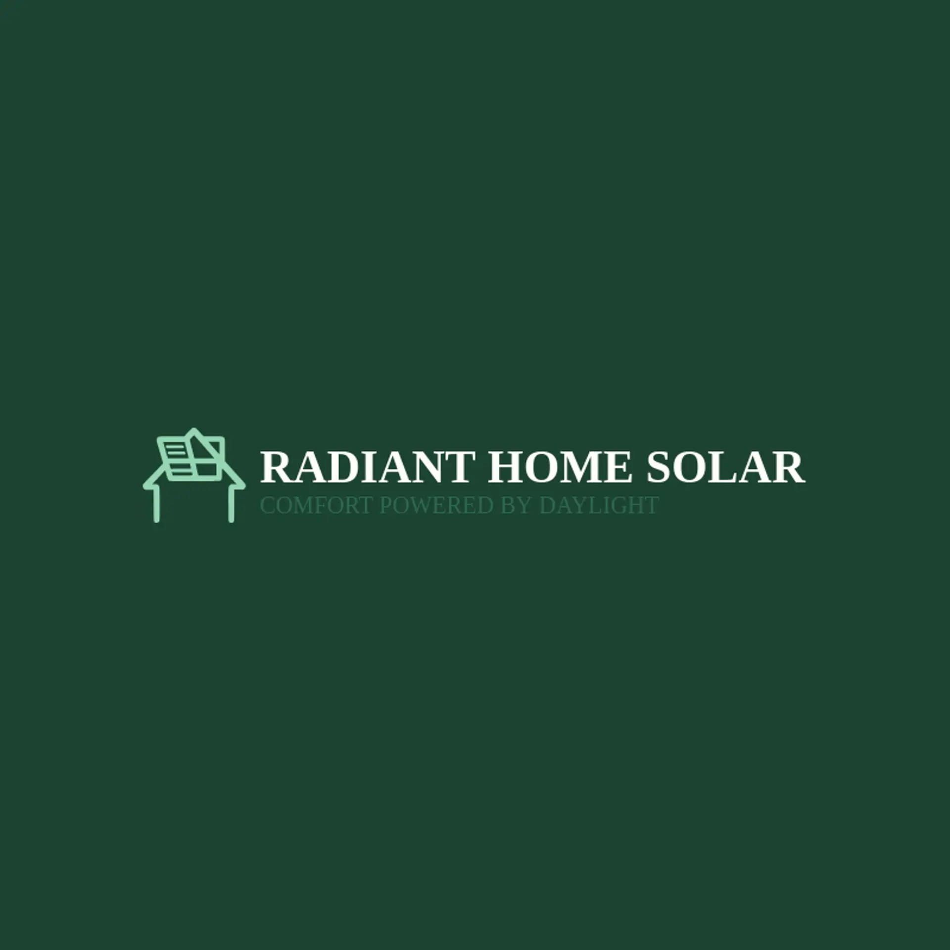 Radiant Home Solar logo for solar panel