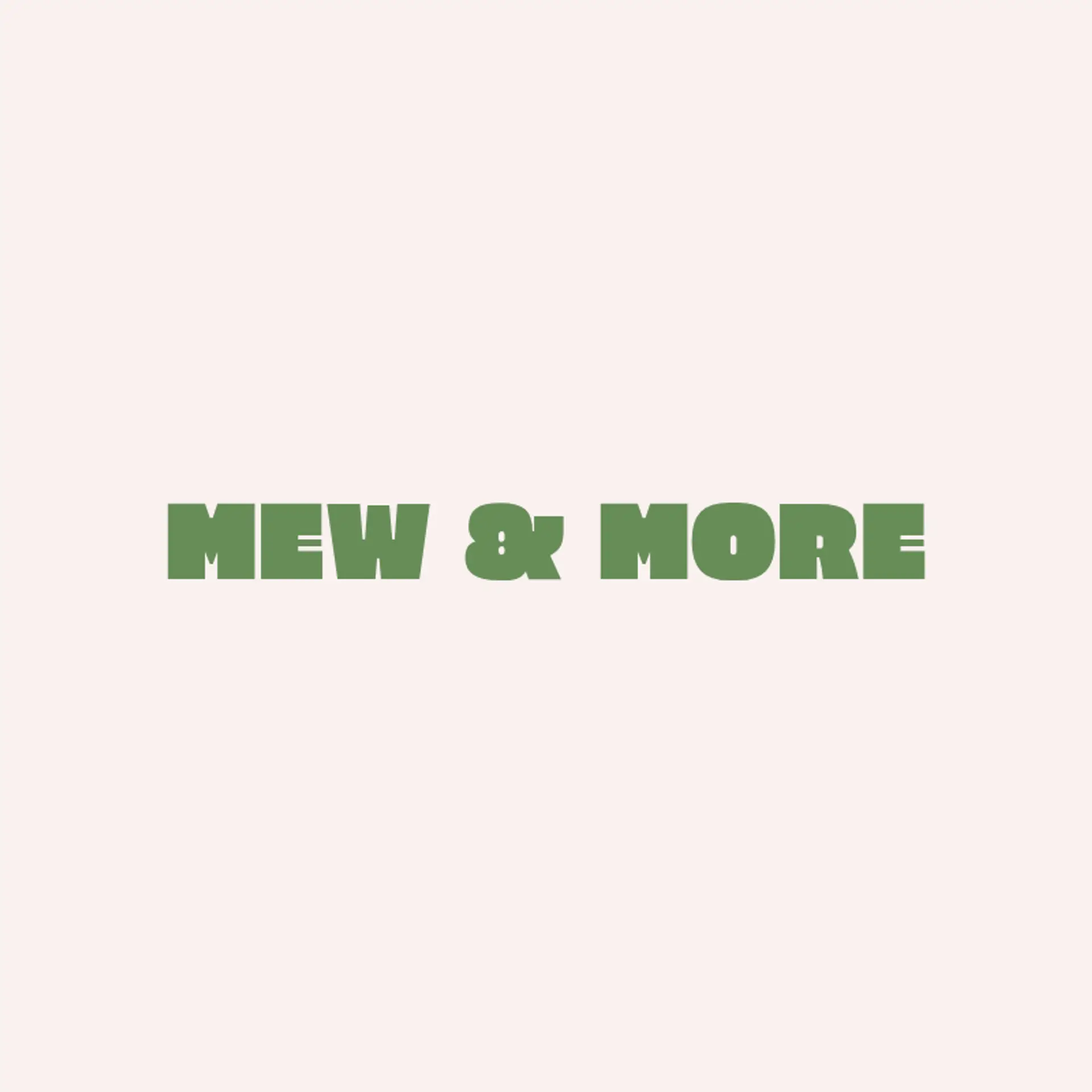 Mew & More logo for cat pet care