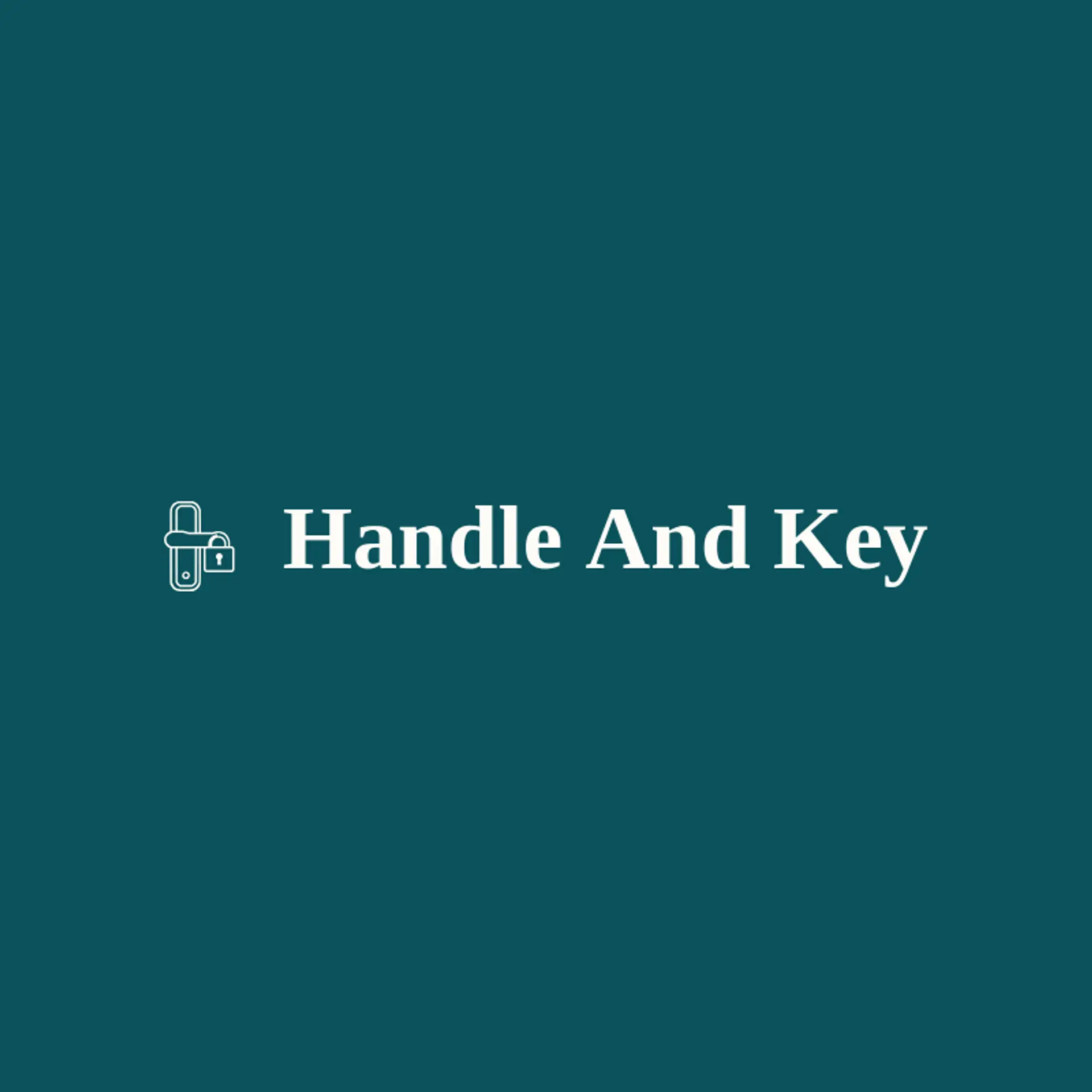 Handle and Key logo for lock