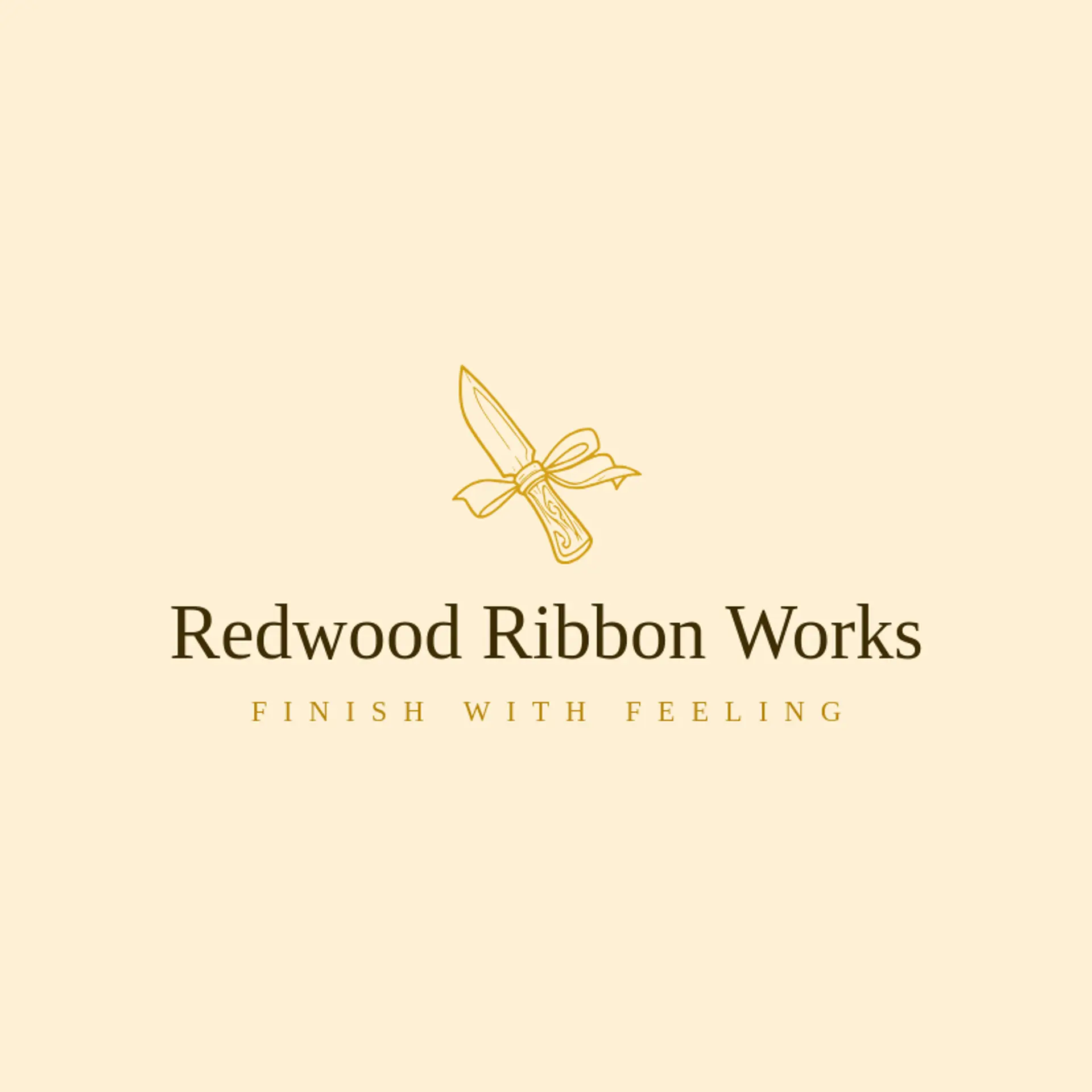 Redwood Ribbon Works logo for artisan