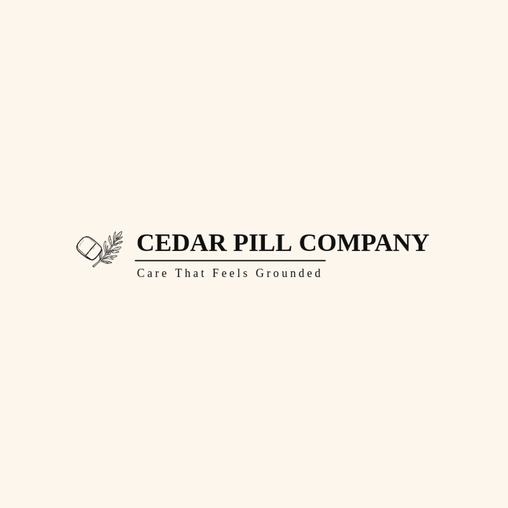 Cedar Pill Company logo for pill