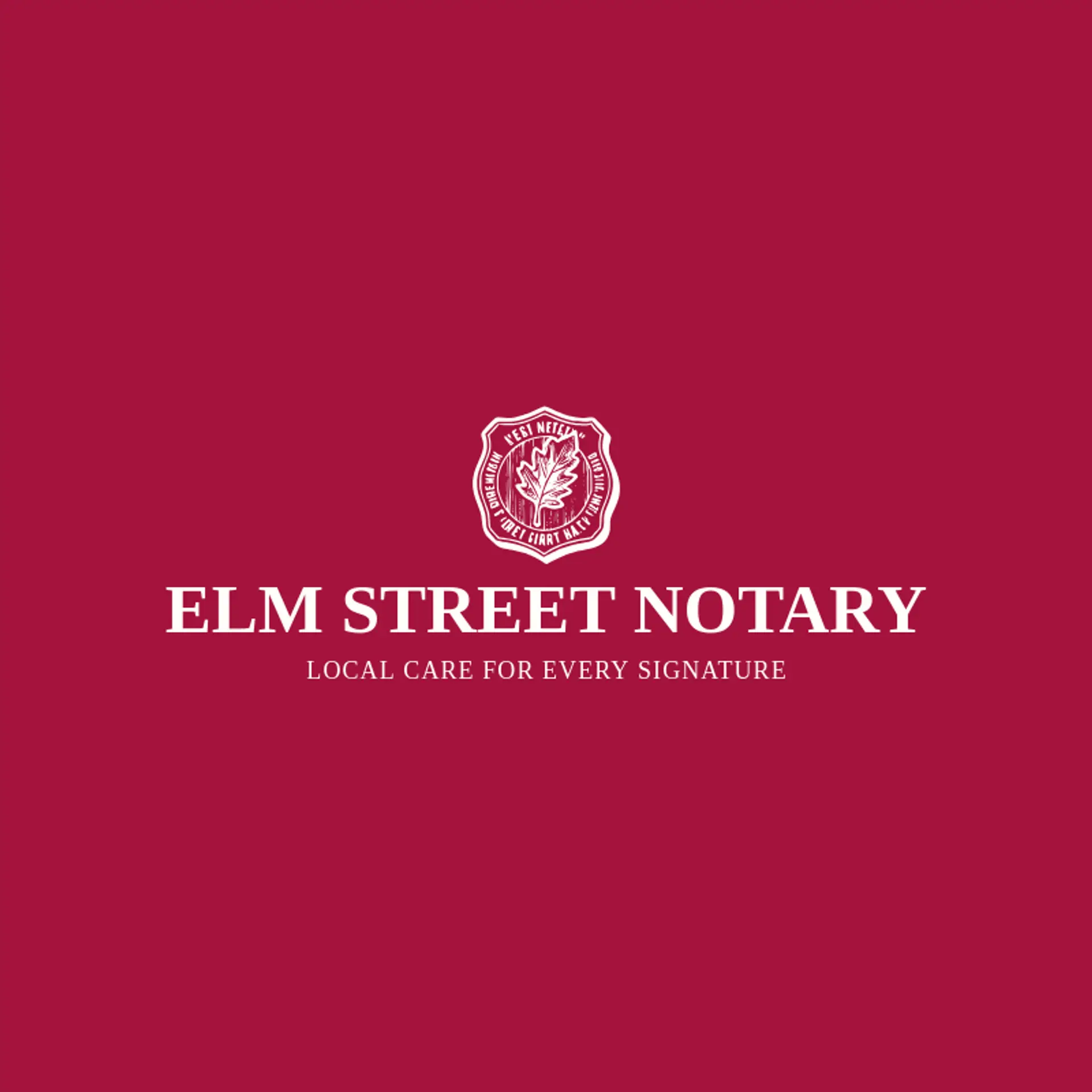 Elm Street Notary logo for notary public