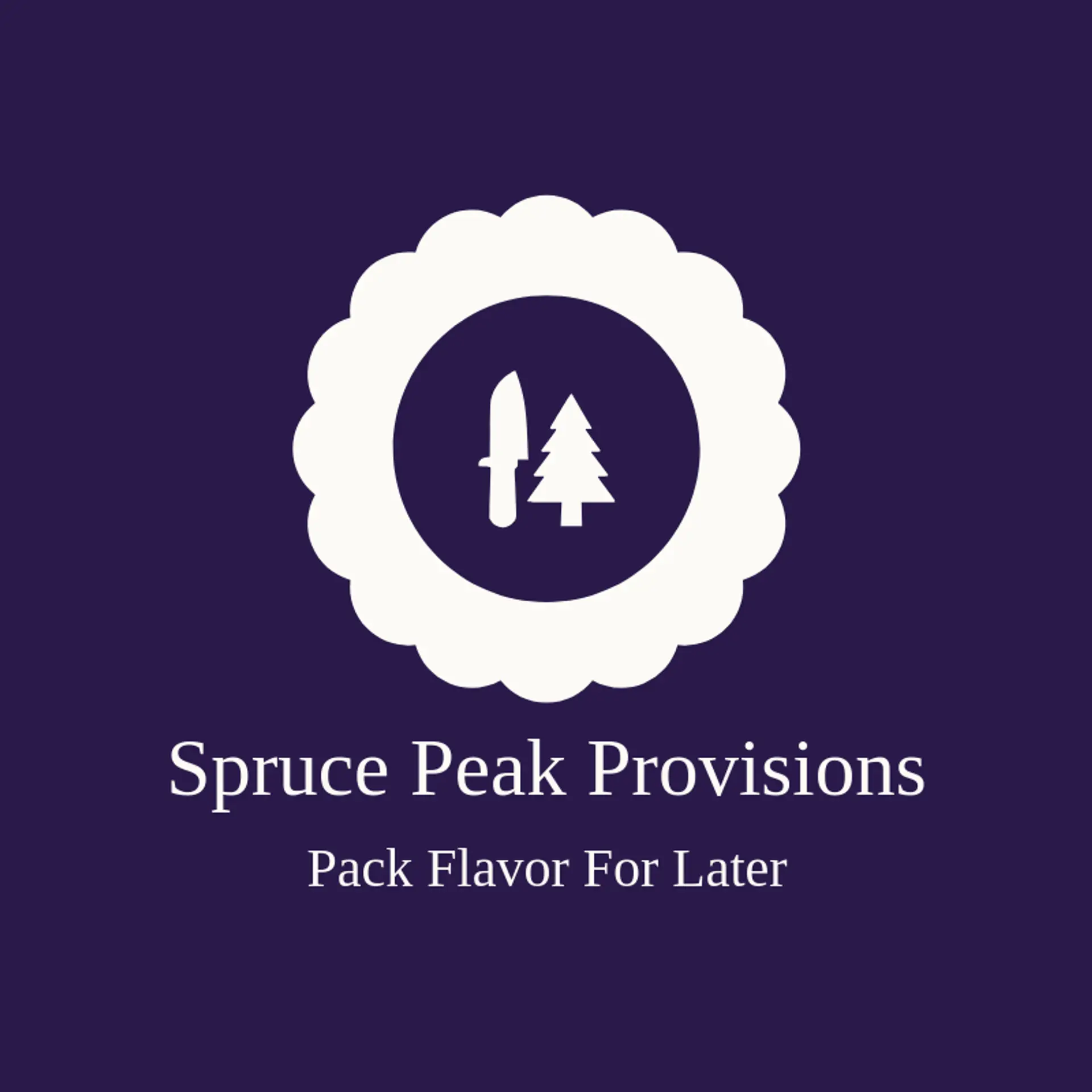 Spruce Peak Provisions logo for knife