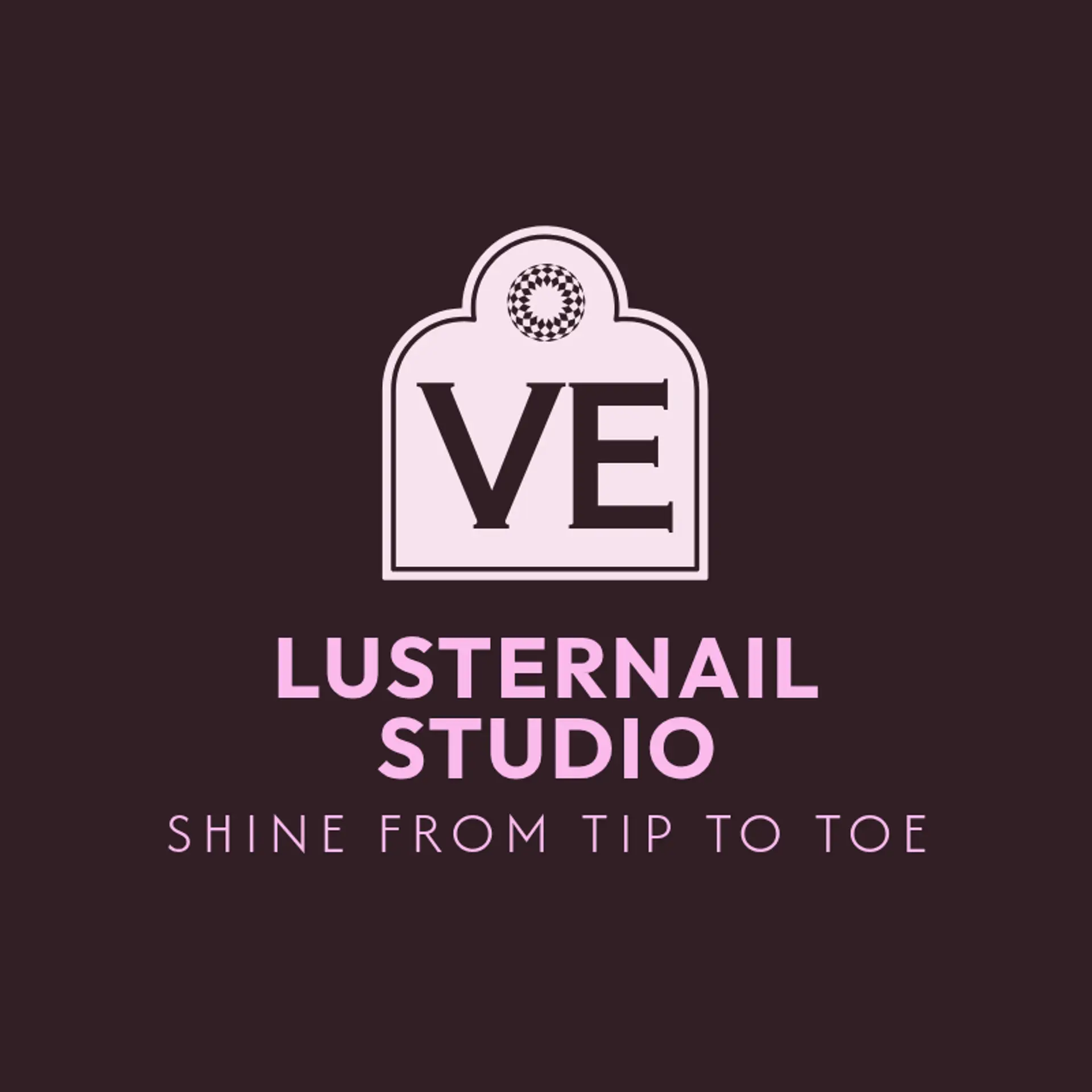 LusterNail Studio logo for nail salon