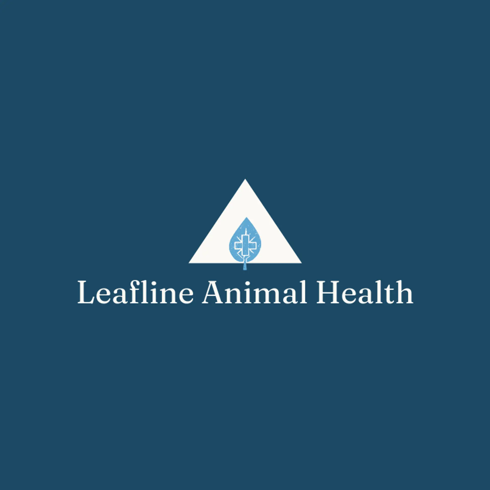 Leafline Animal Health logo for veterinary