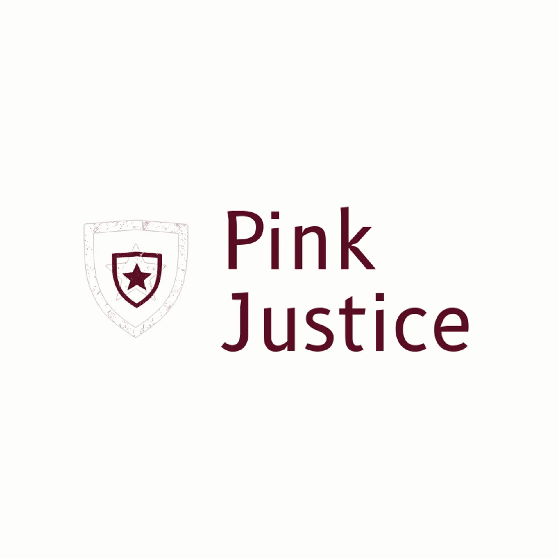 Pink Justice logo for police