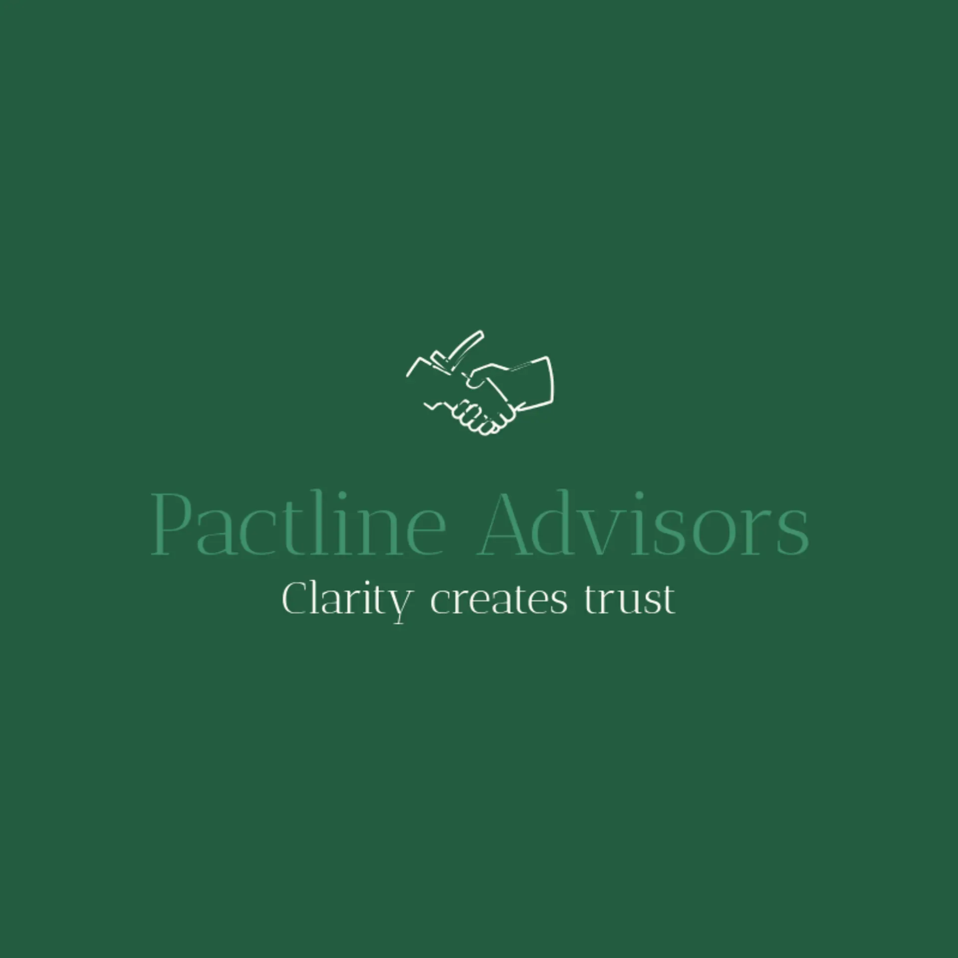 Pactline Advisors logo for handshake
