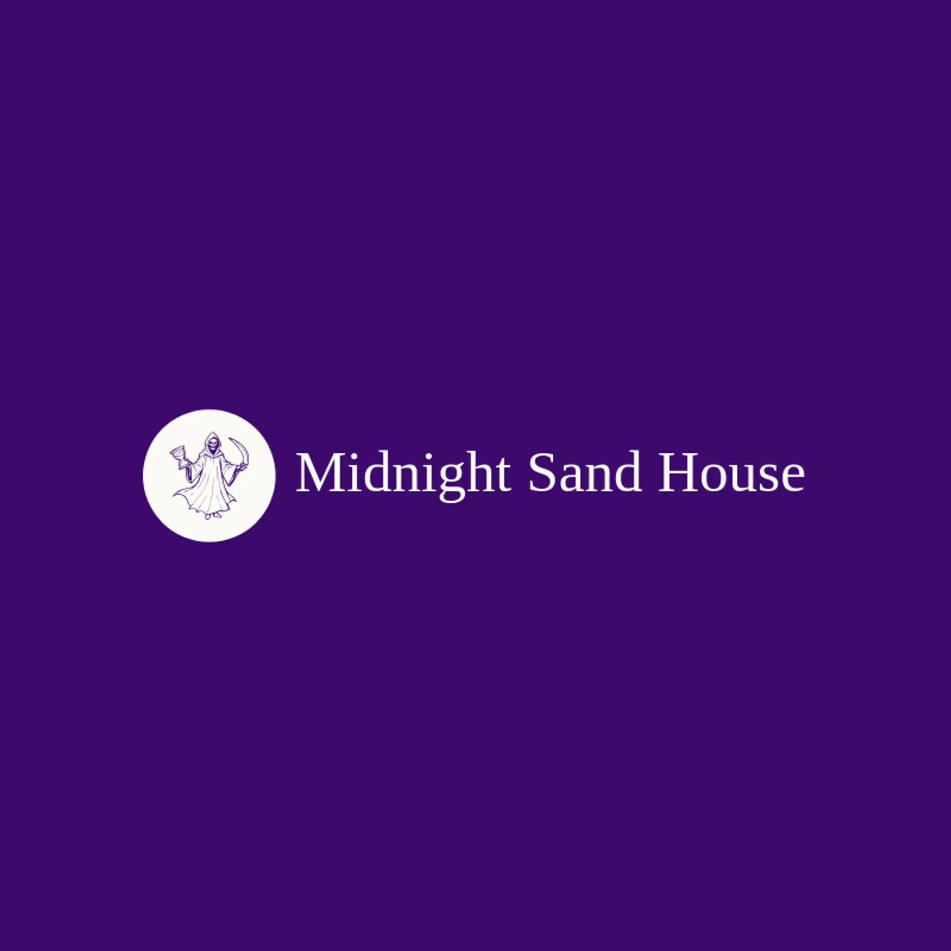 Midnight Sand House logo for grim reaper