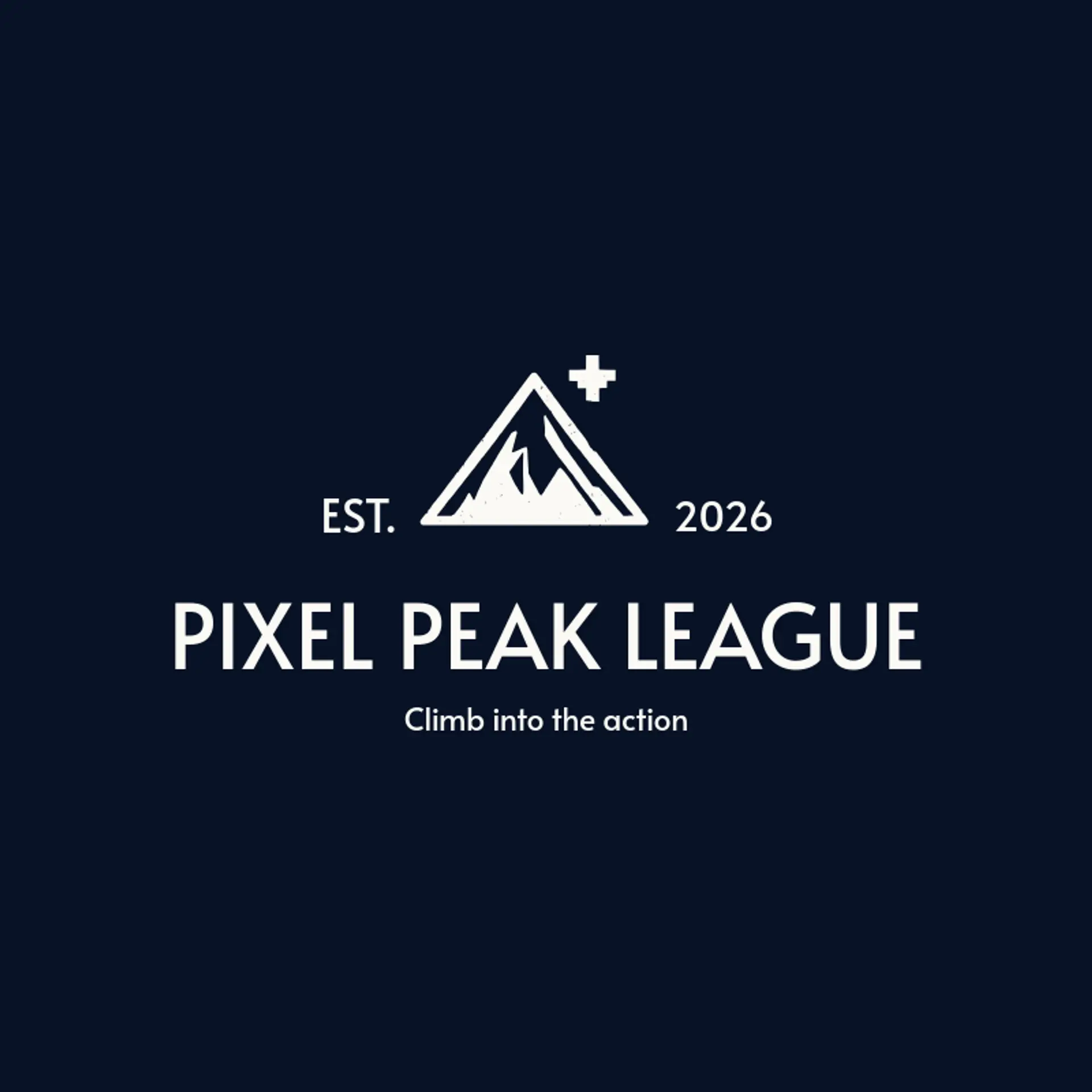 Pixel Peak League logo for video game