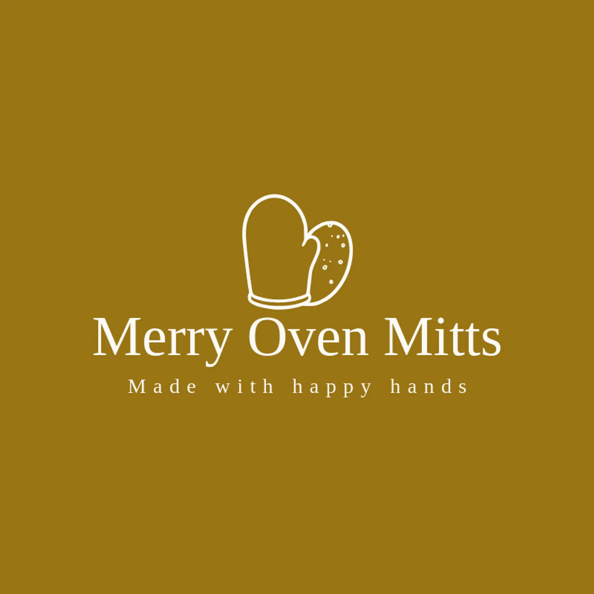 Merry Oven Mitts logo for baking