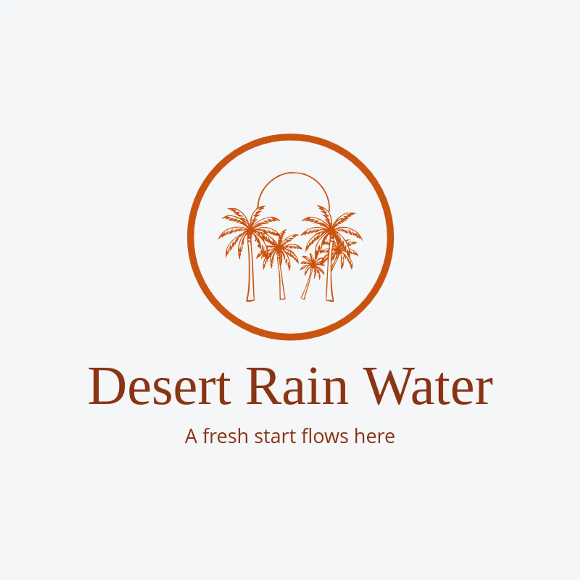 Desert Rain Water logo for oasis