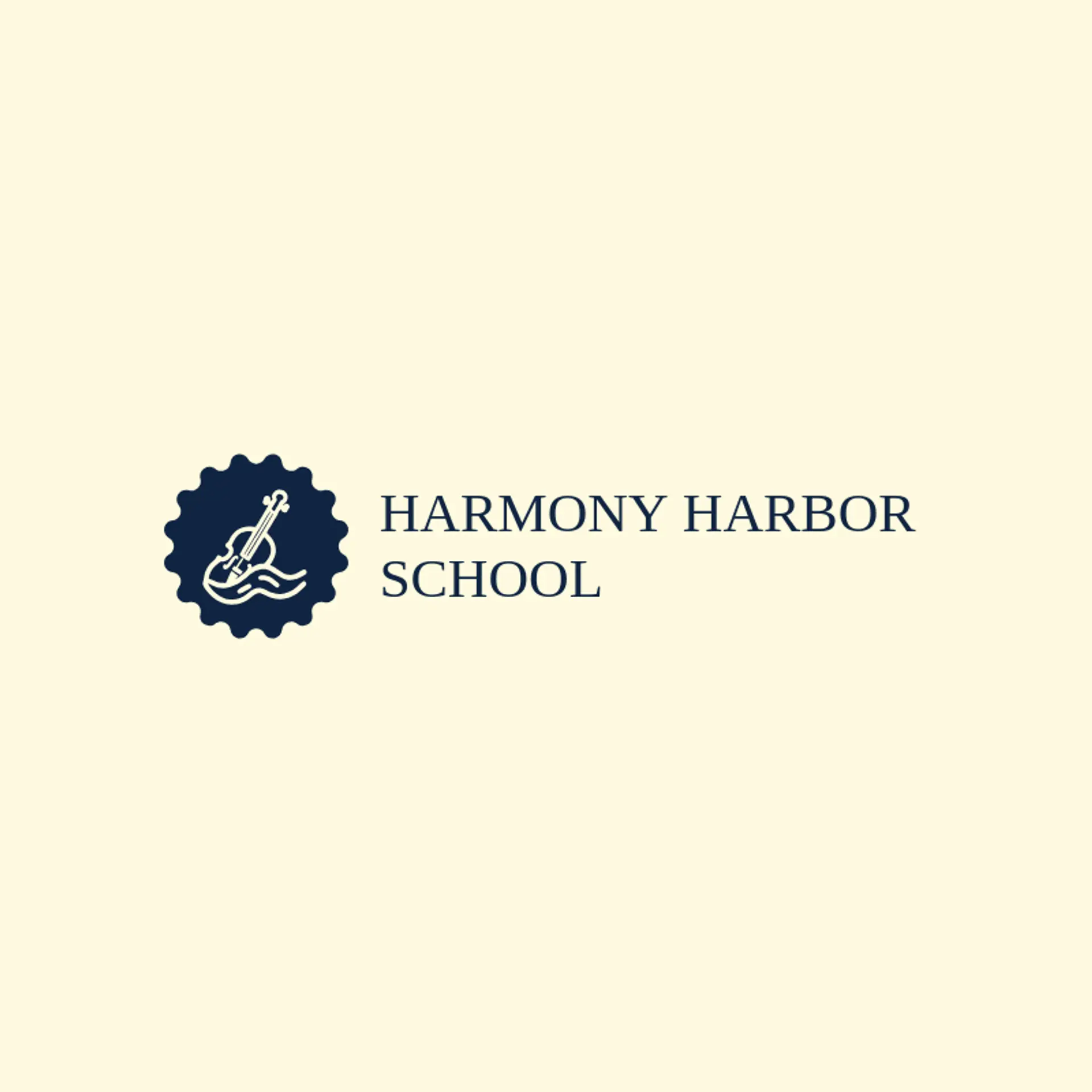 Harmony Harbor School logo for violin