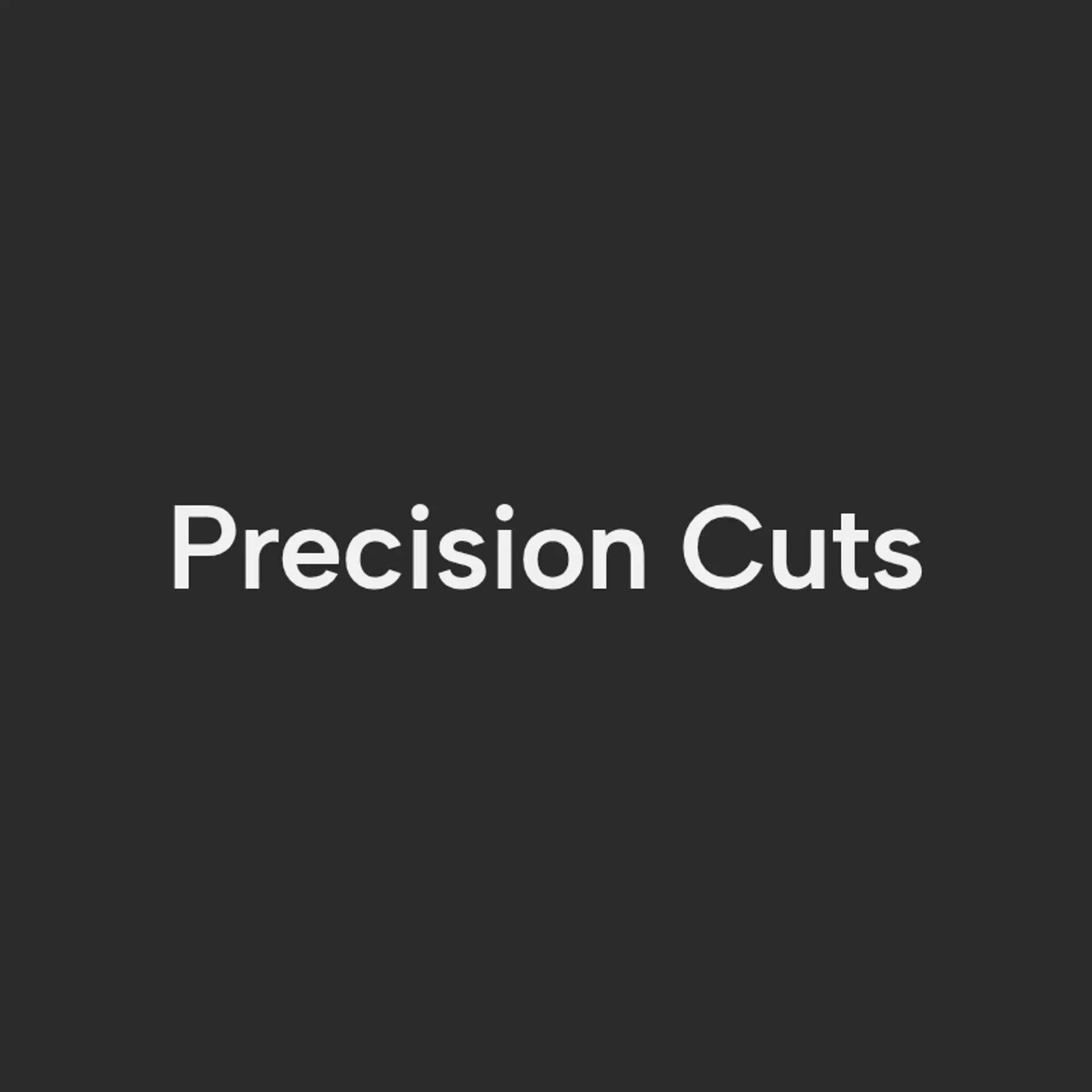 Precision Cuts logo for barber